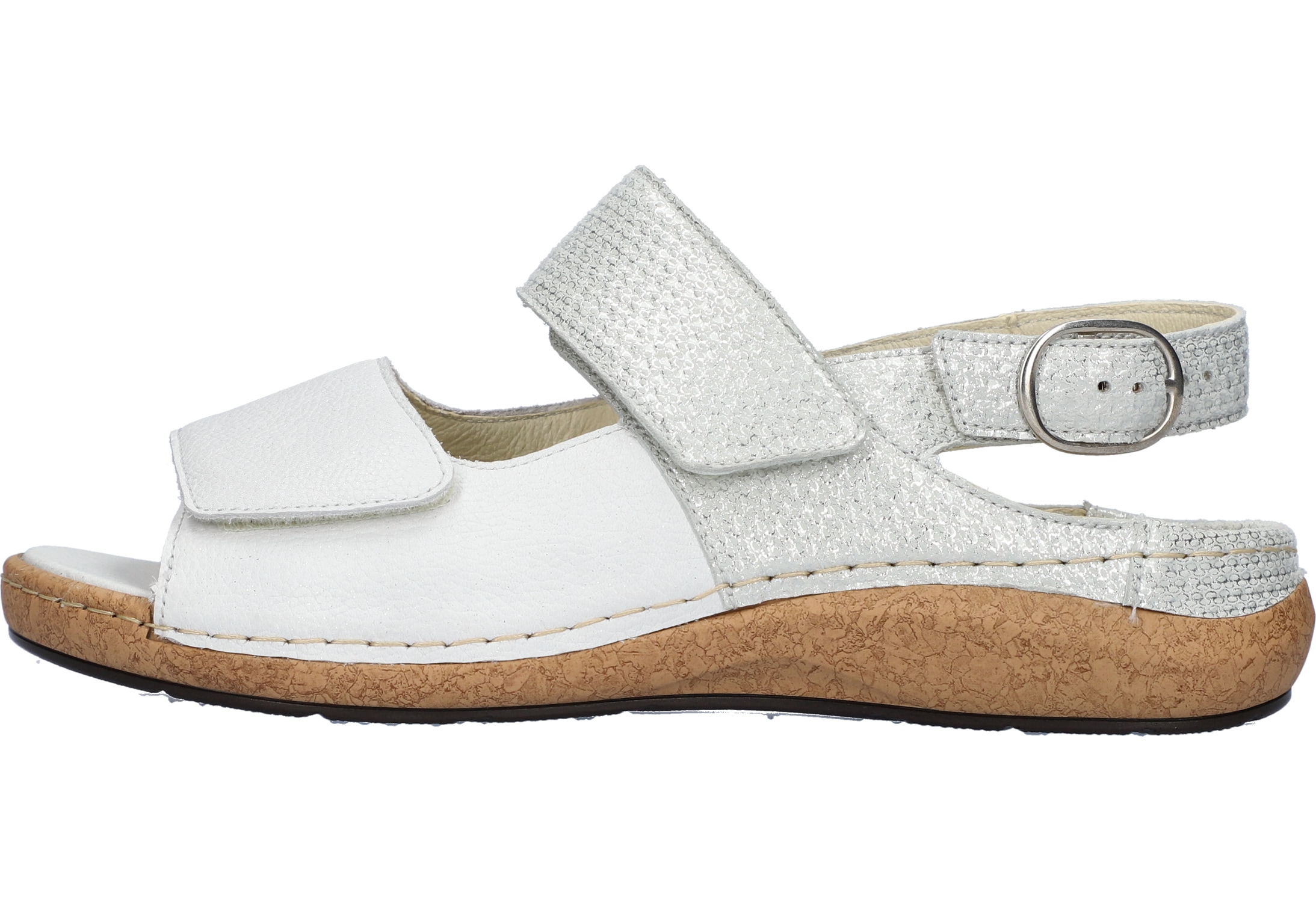 Waldläufer Sandale »K-HELIETT«  Chaussure d'été, sandale compensée, look métallique, en largeur extra K