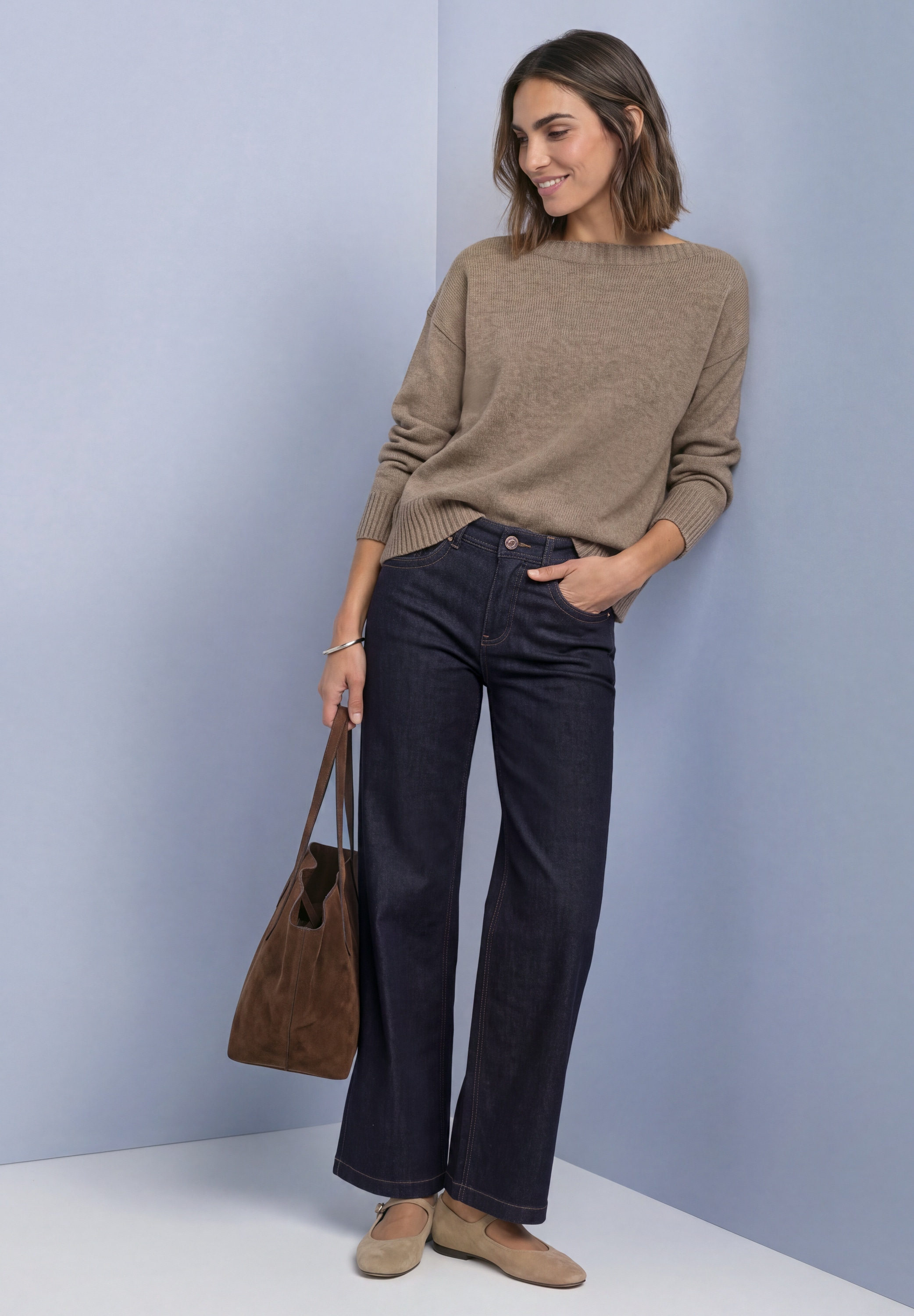 STREET ONE Strickpullover mit Boat Neck
