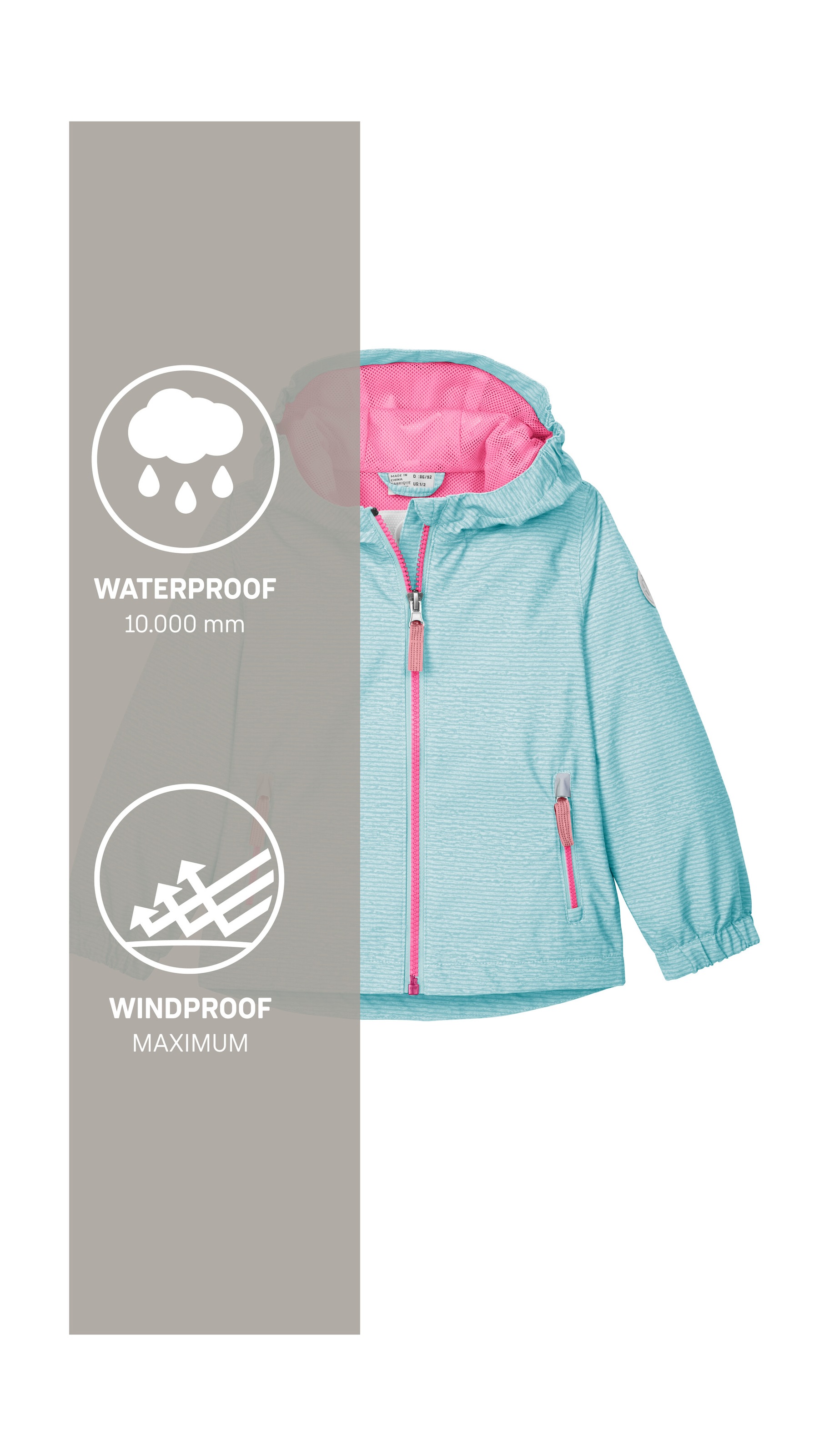 first instinct by killtec Veste fonctionnelle »FIOS 6 MNS JCKT« Wasser- und winddichte Kinderjacke, verlängerbare Ärmeln