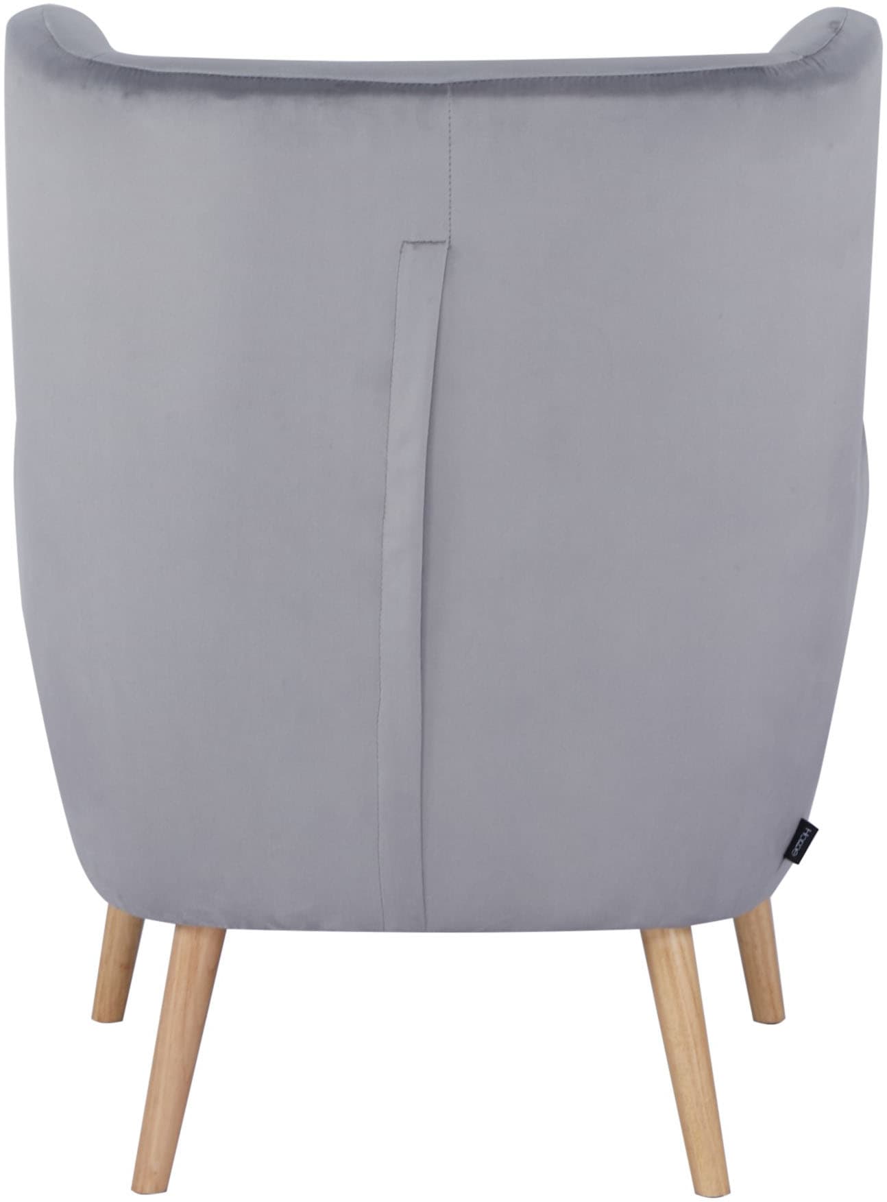 Home affaire Ohrensessel »Yamuna« mit Sitzpolsterung, Gestell und Füsse aus Massivholz, Sitzhöhe 47 cm