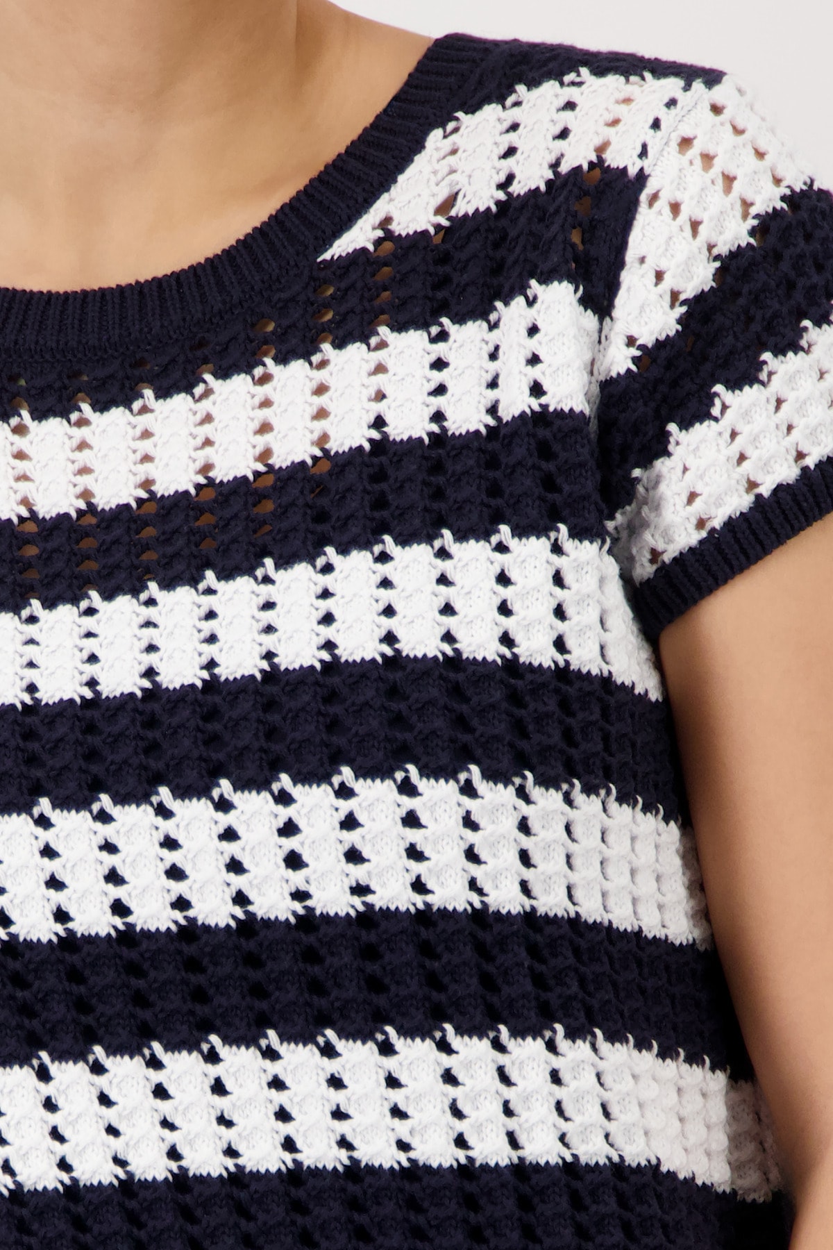 Monari Pull en tricot Regular fit avec motif ajouré