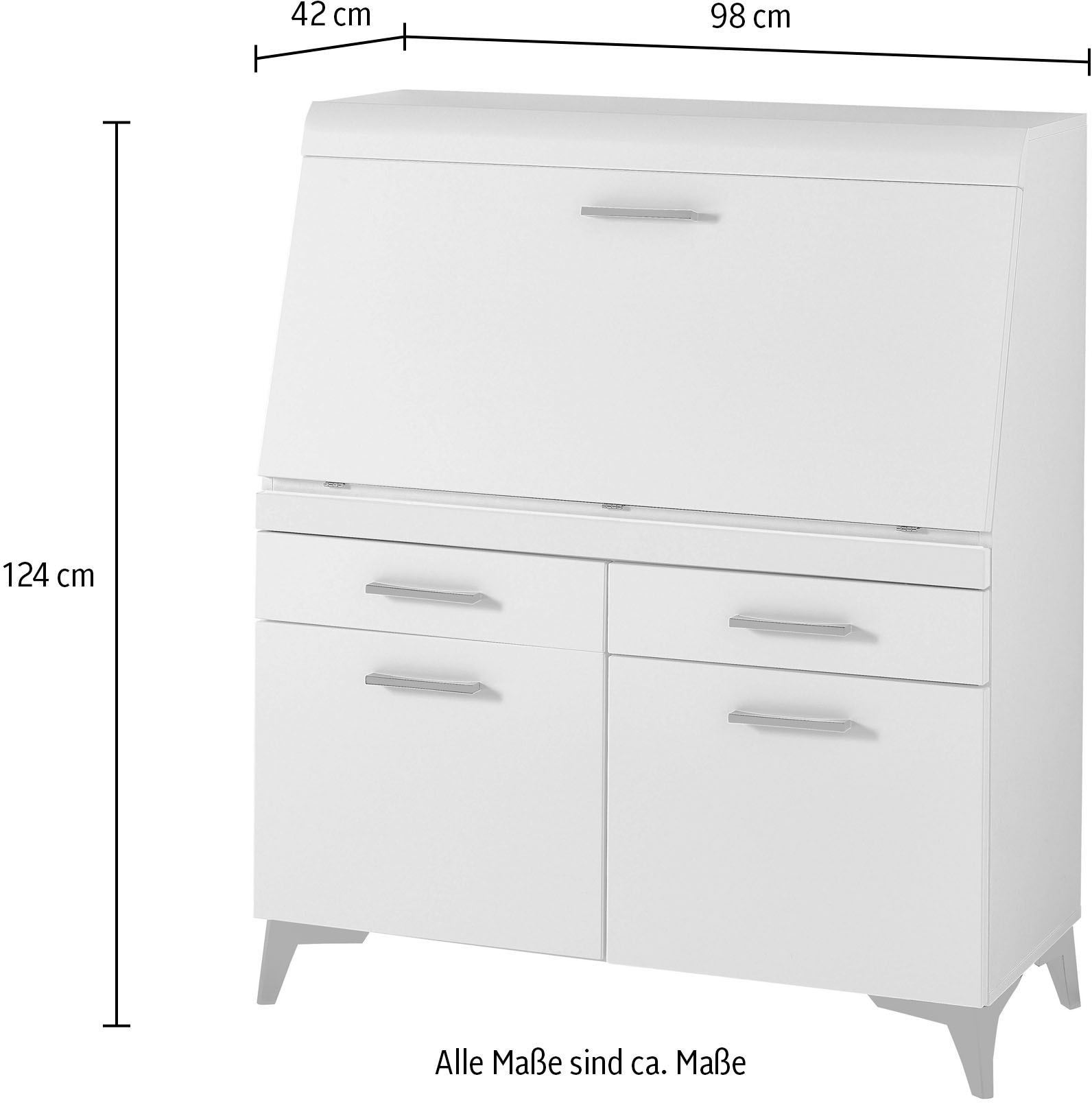 Innostyle Sekretär »SECRET« Stauraumschrank, mit Monitor-/Laptopfach, Soft-Close, Breite 98 cm