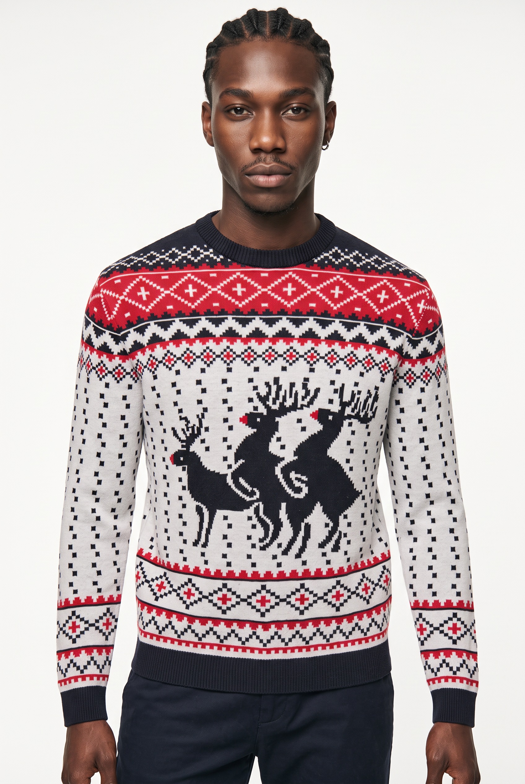 ONLY & SONS Pull à col rond »ONSX-MAX REG DEER CREW KNIT«