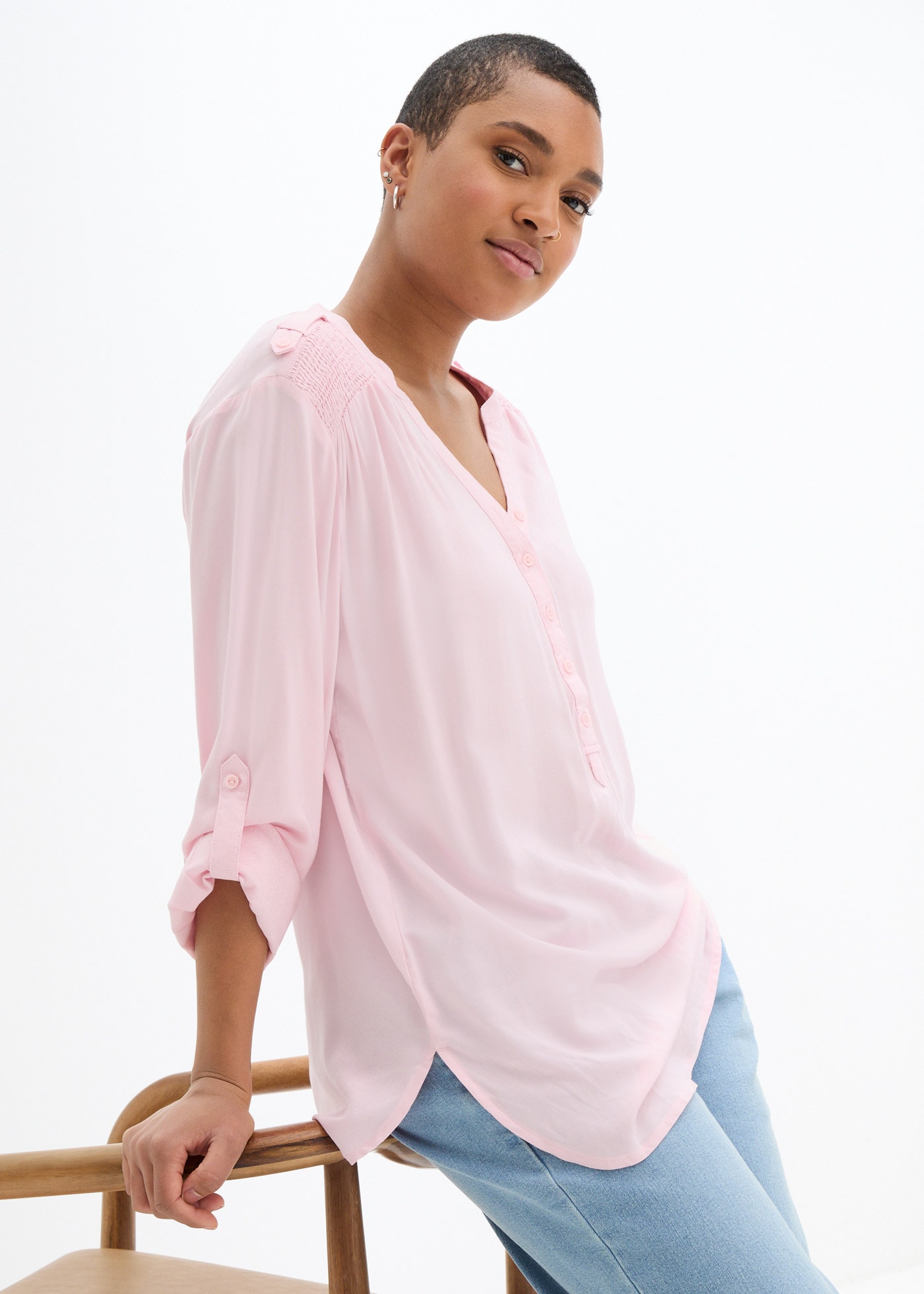 bonprix Tunique »Tunikabluse aus softer Viskose« Tunikabluse aus softer Viskose