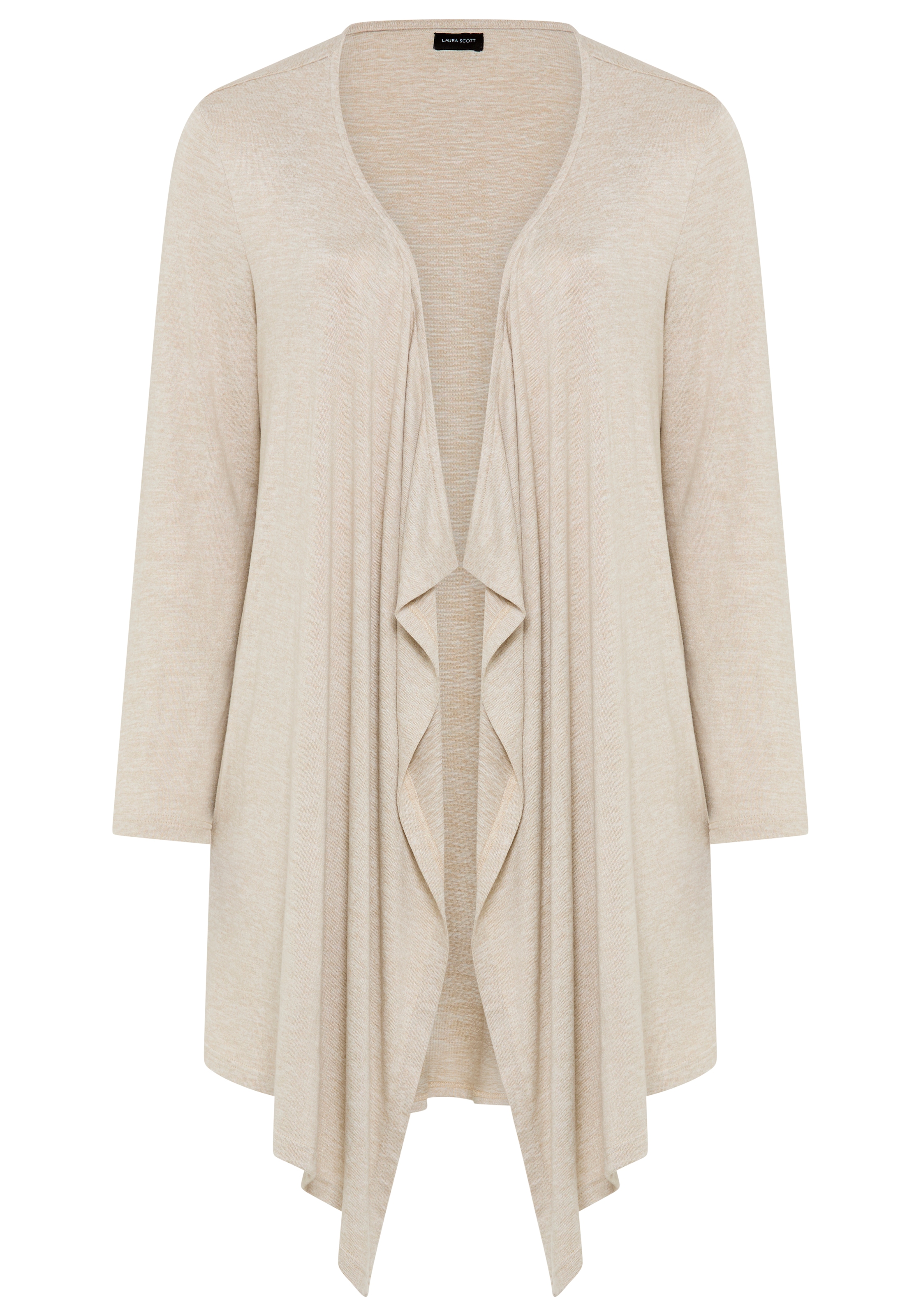 Laura Scott CURVE Veste en tricot mit Wasserfallausschnitt, Langarm-Design, figurbetonte Passform