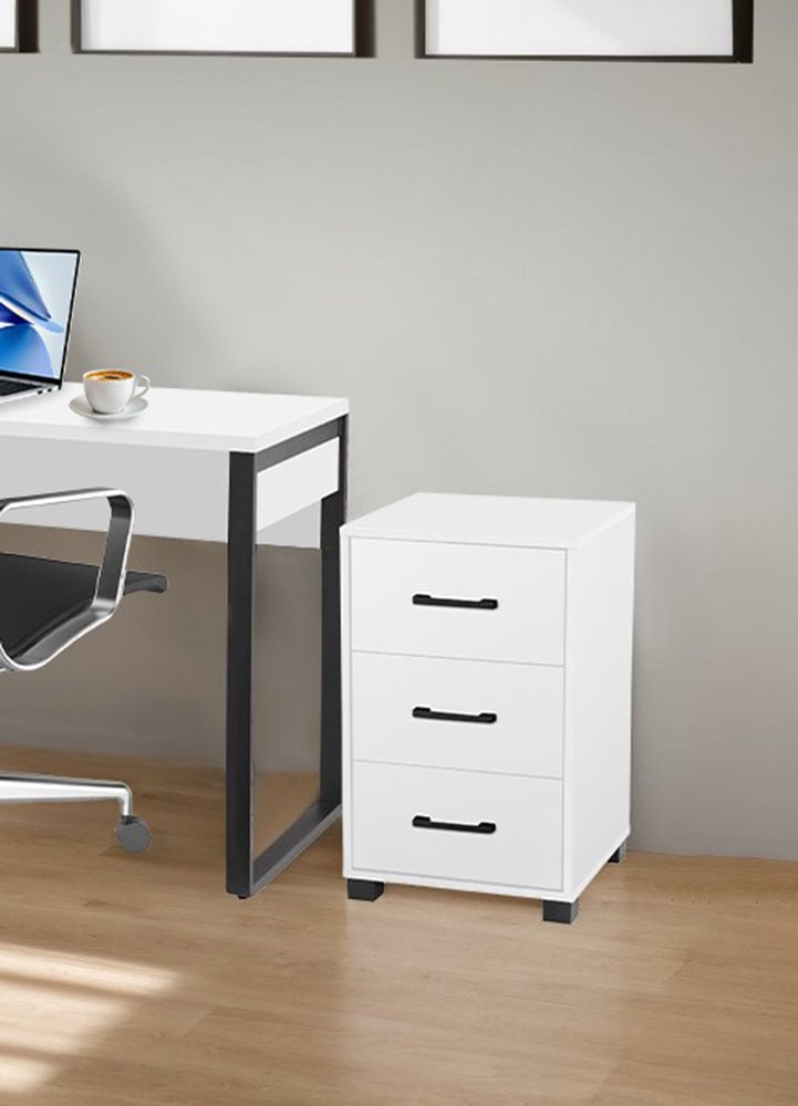 PLACES OF STYLE Container »Moid, Bürocontainer, Schreibtischcontainer,« 3 Schubladen, Metallgriffe, 40x64 cm