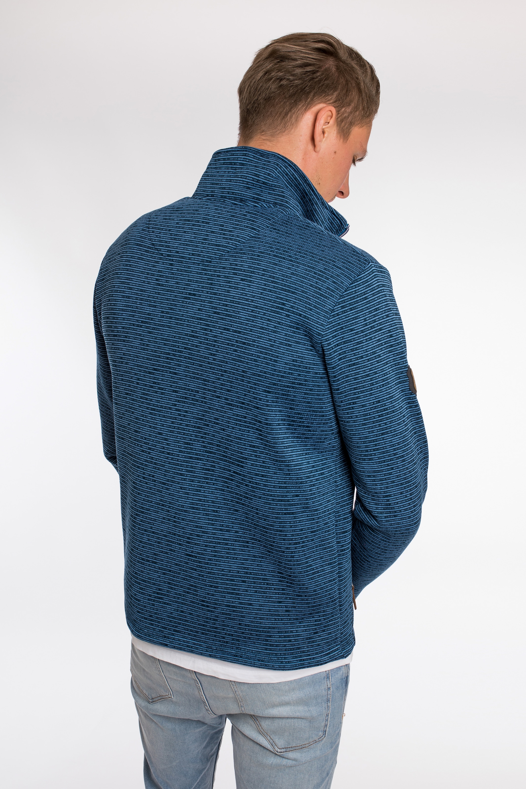 DEPROC Active Strickfleecejacke »LACEWOOD MEN« Kontrastreissverschluss