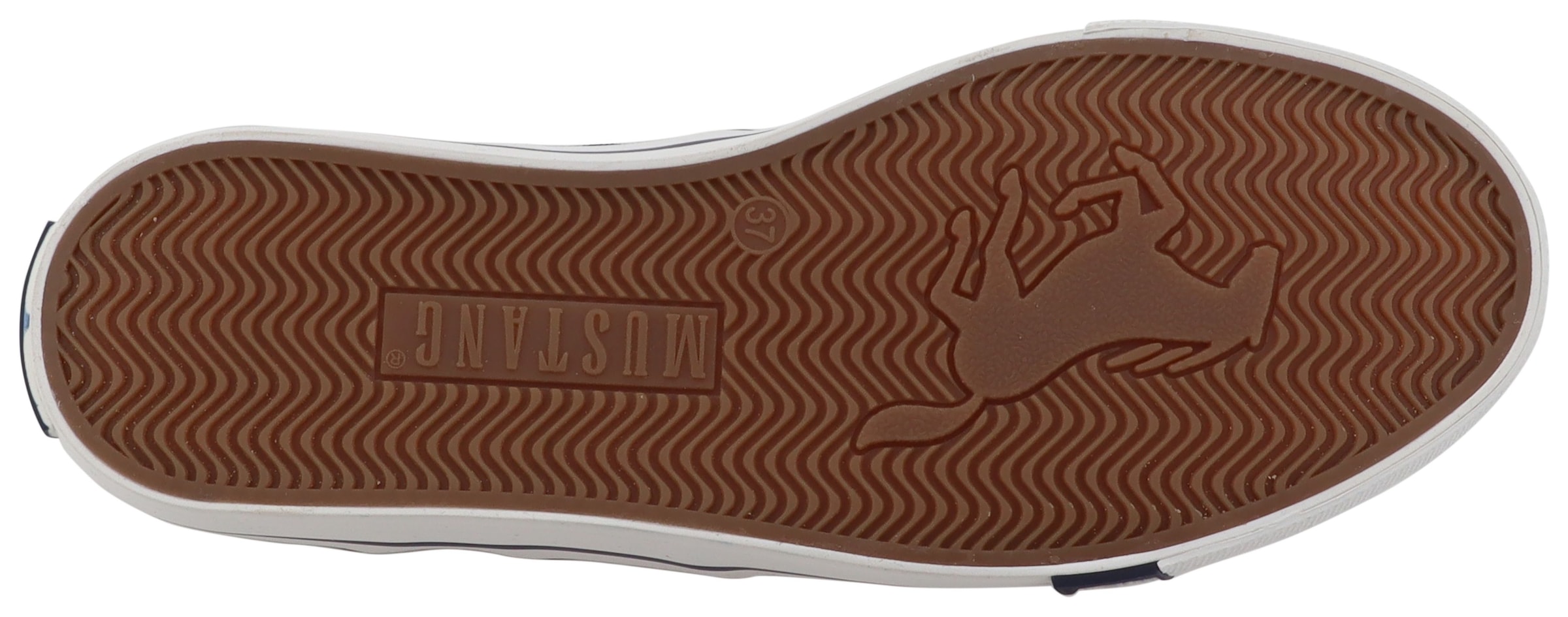 Mustang Shoes Baskets slip-on »Winona«  mocassin, chaussure basse avec coutures contrastées à la mode
