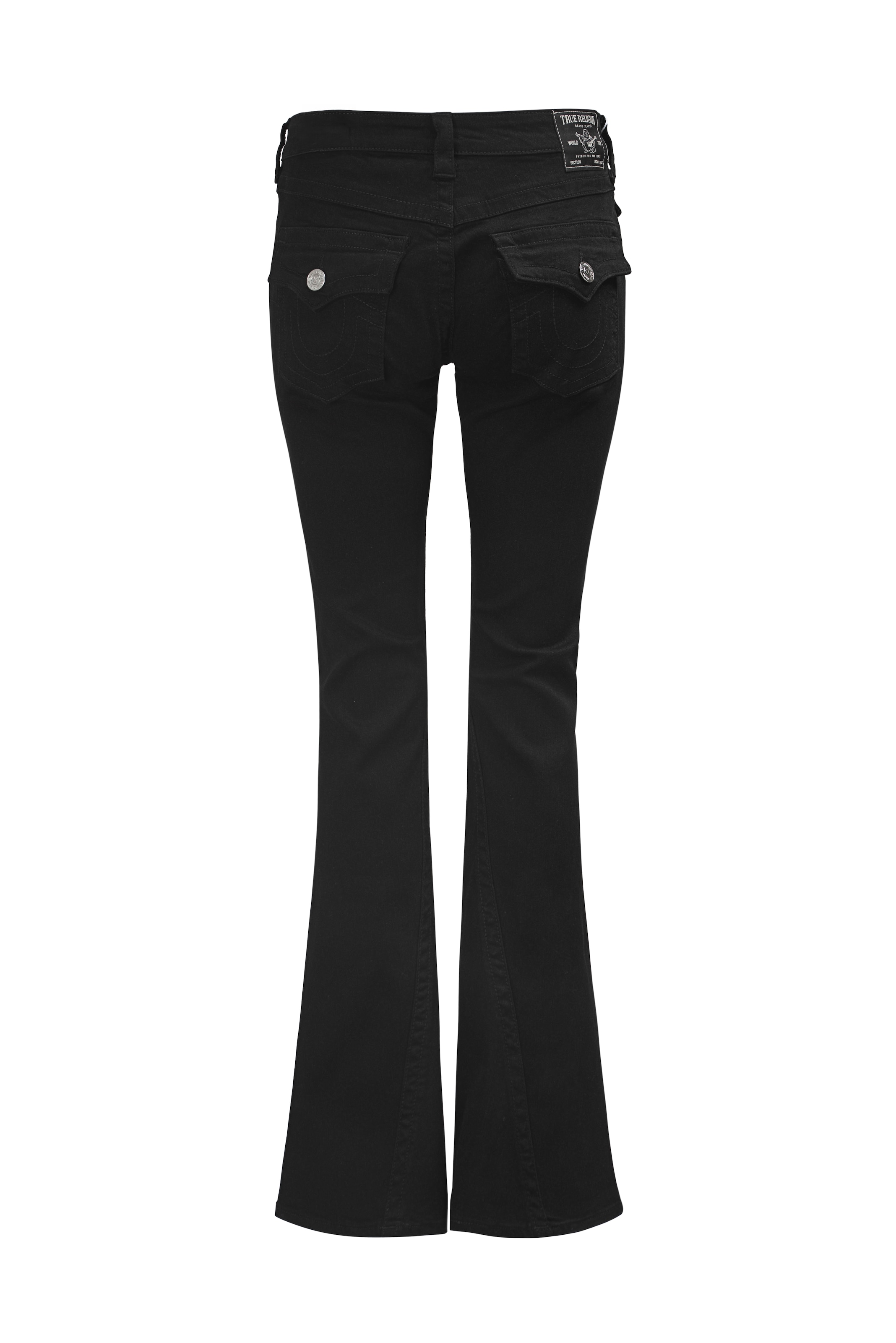 True Religion »JOEY MID RISE FLARE FLAP« Mélange de coton, coupe évasée