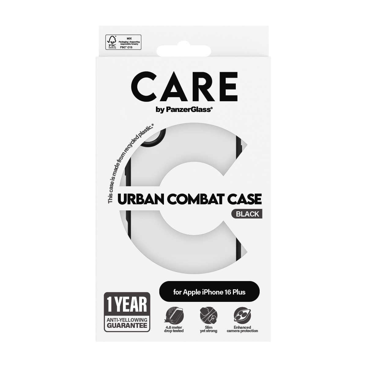 CARE by PanzerGlass Handyhülle »Urban Combat Case für Apple iPhone 16 Plus« Smartphones Backcover, Schutzhülle, Handyschutzhülle, Case, Schutzcase, stossfest