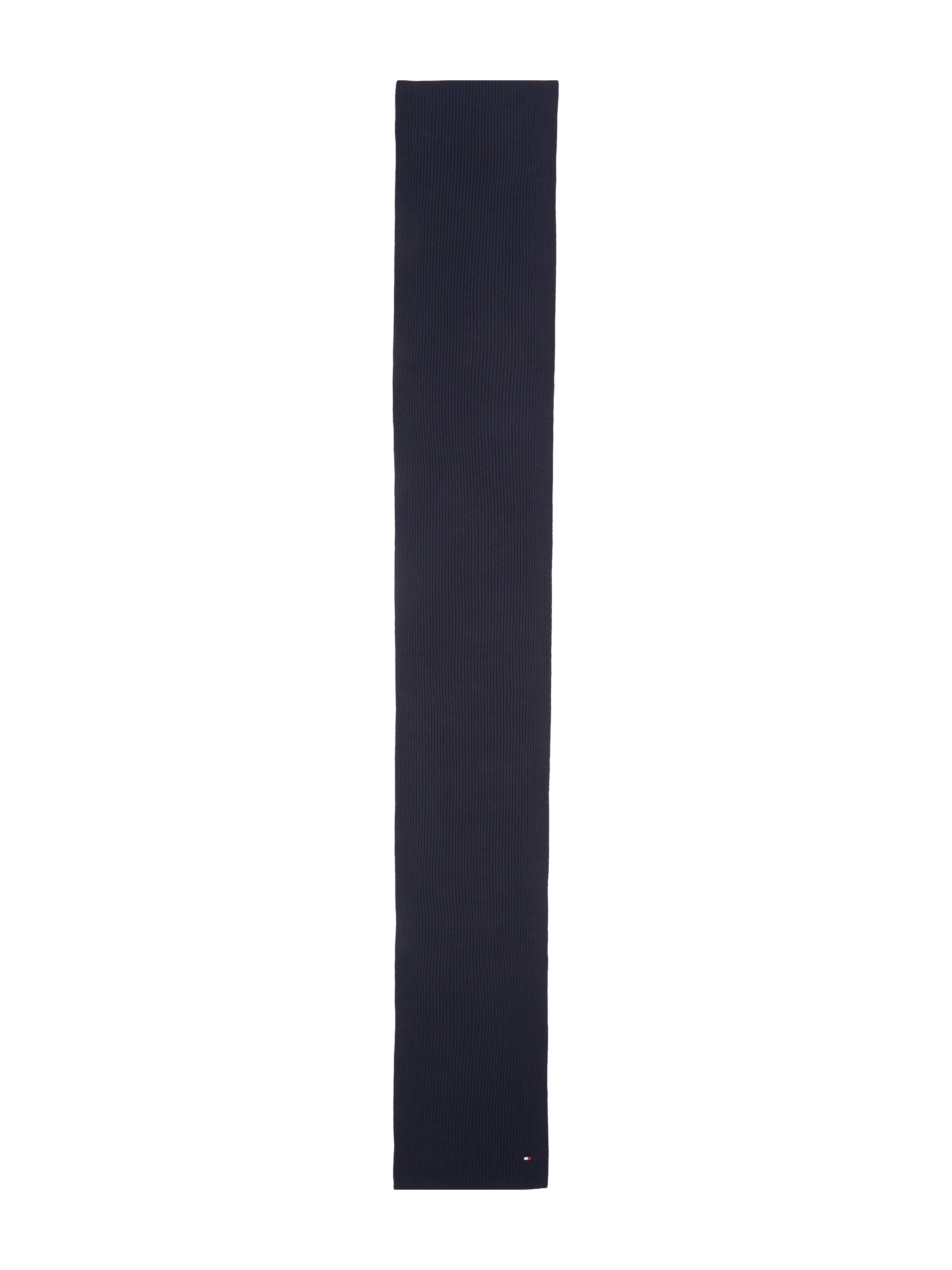 Tommy Hilfiger Écharpe tricotée »TH FLAG PIMA COTTON CASH SCARF« avec broderie logo, avec une part de cachemire Unisexe