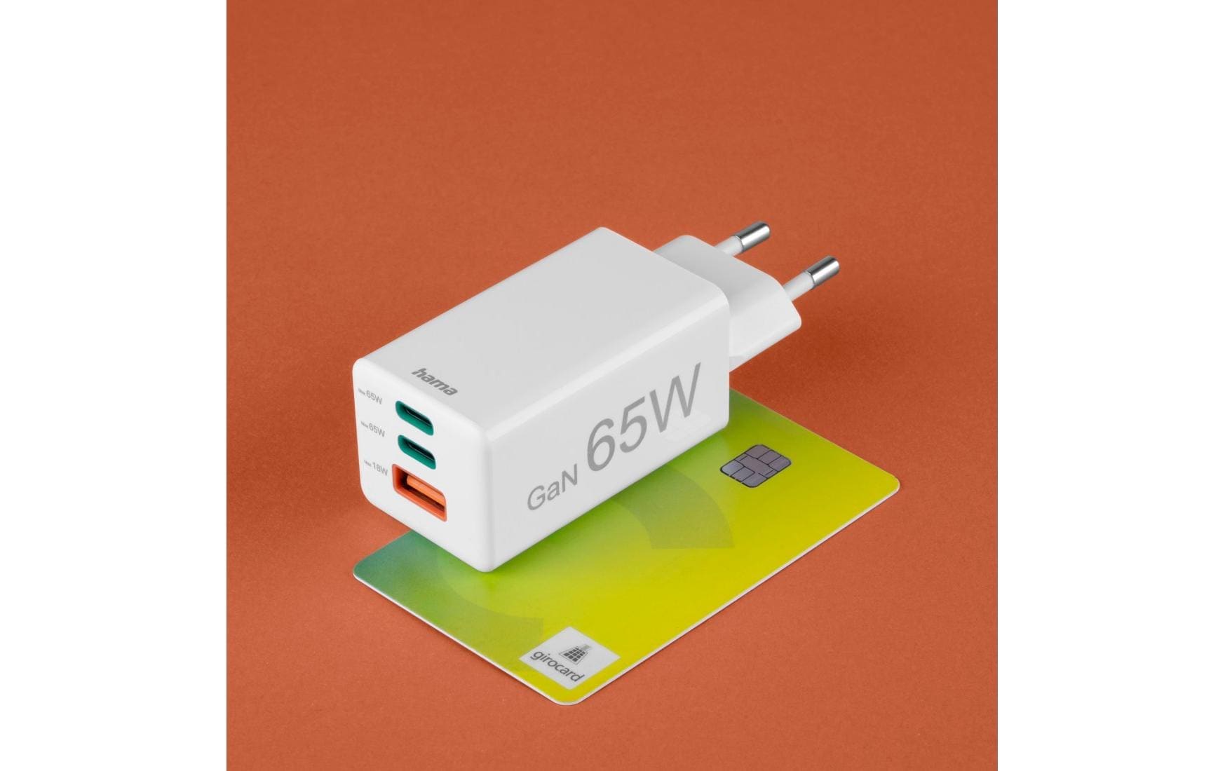 Hama USB-Ladegerät »Gan charger 2x USB-A USB-C 65 W«