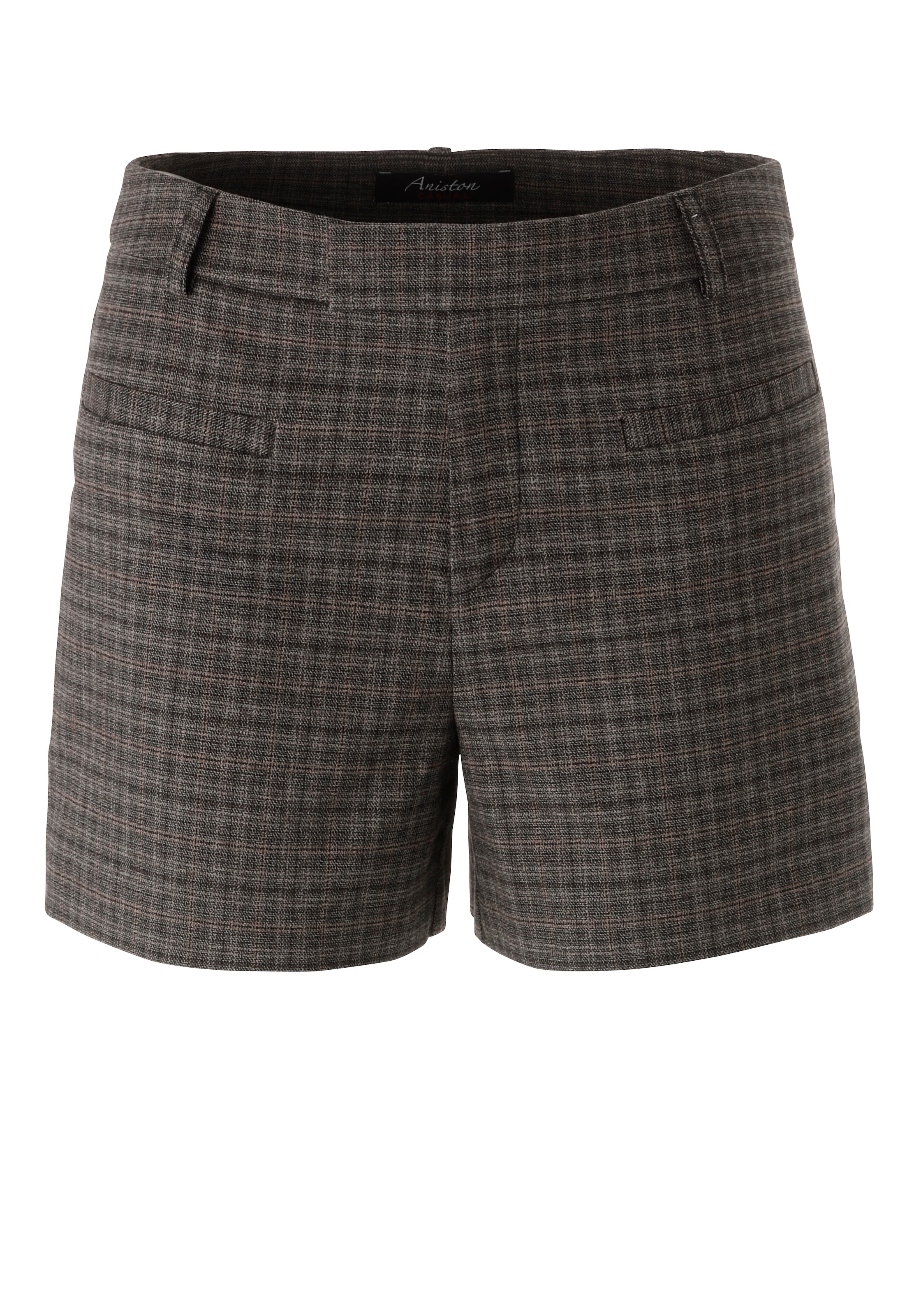 Aniston CASUAL Short tissé  im dezenten Karo-Dessin