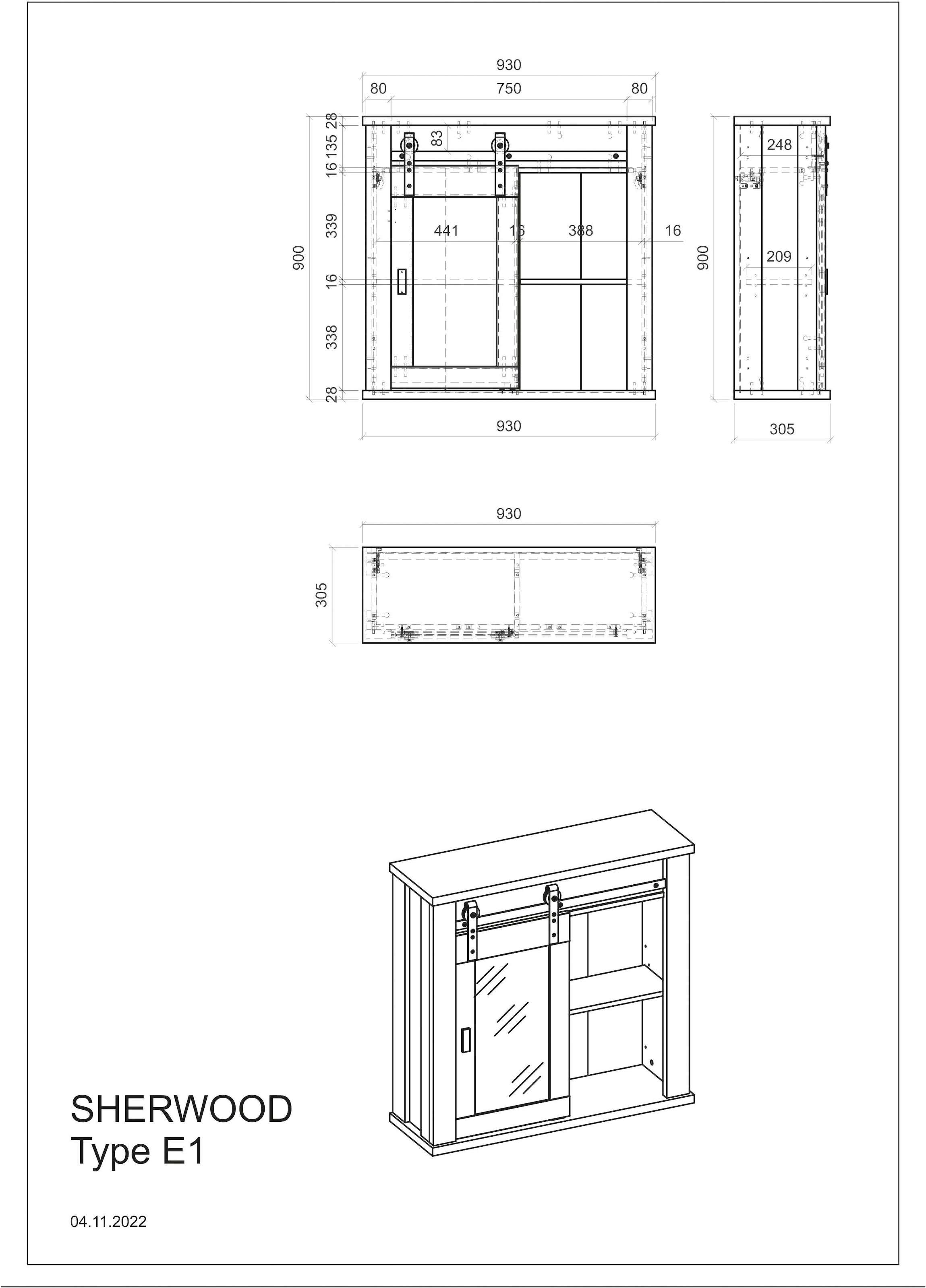 Home affaire Kitchenette »Sherwood« Breite 264 cm, mit Herdumbauschrank, ohne E-Geräte