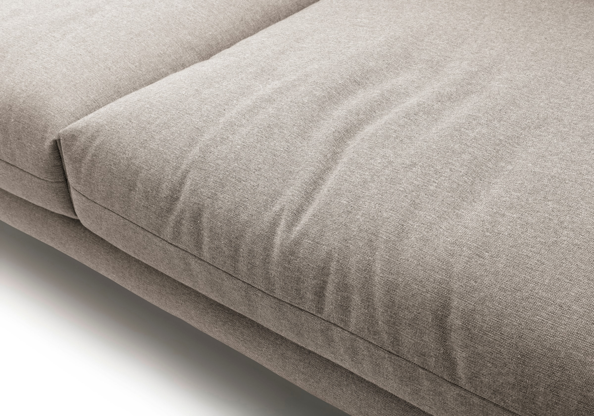 Creation BY ROLF BENZ Canapé d'angle »CR.414, Designecksofa, Polsterecke, Breite 300cm, L-Form« au choix en cuir de vachette fin ou en chenille de haute qualité