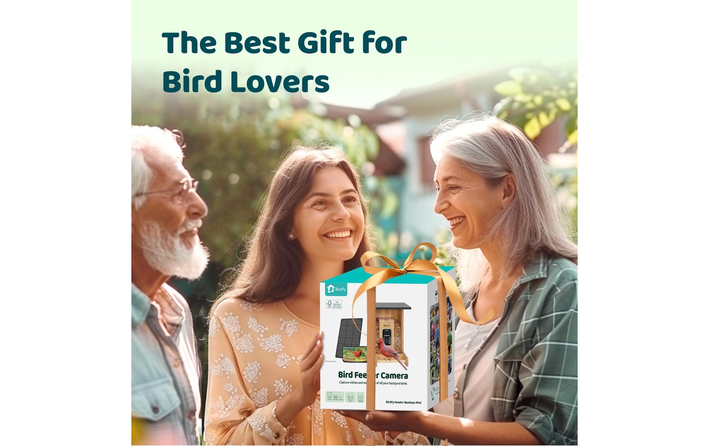 Birdfy Distributeur de nourriture »FSC Bambus Mini Solar«