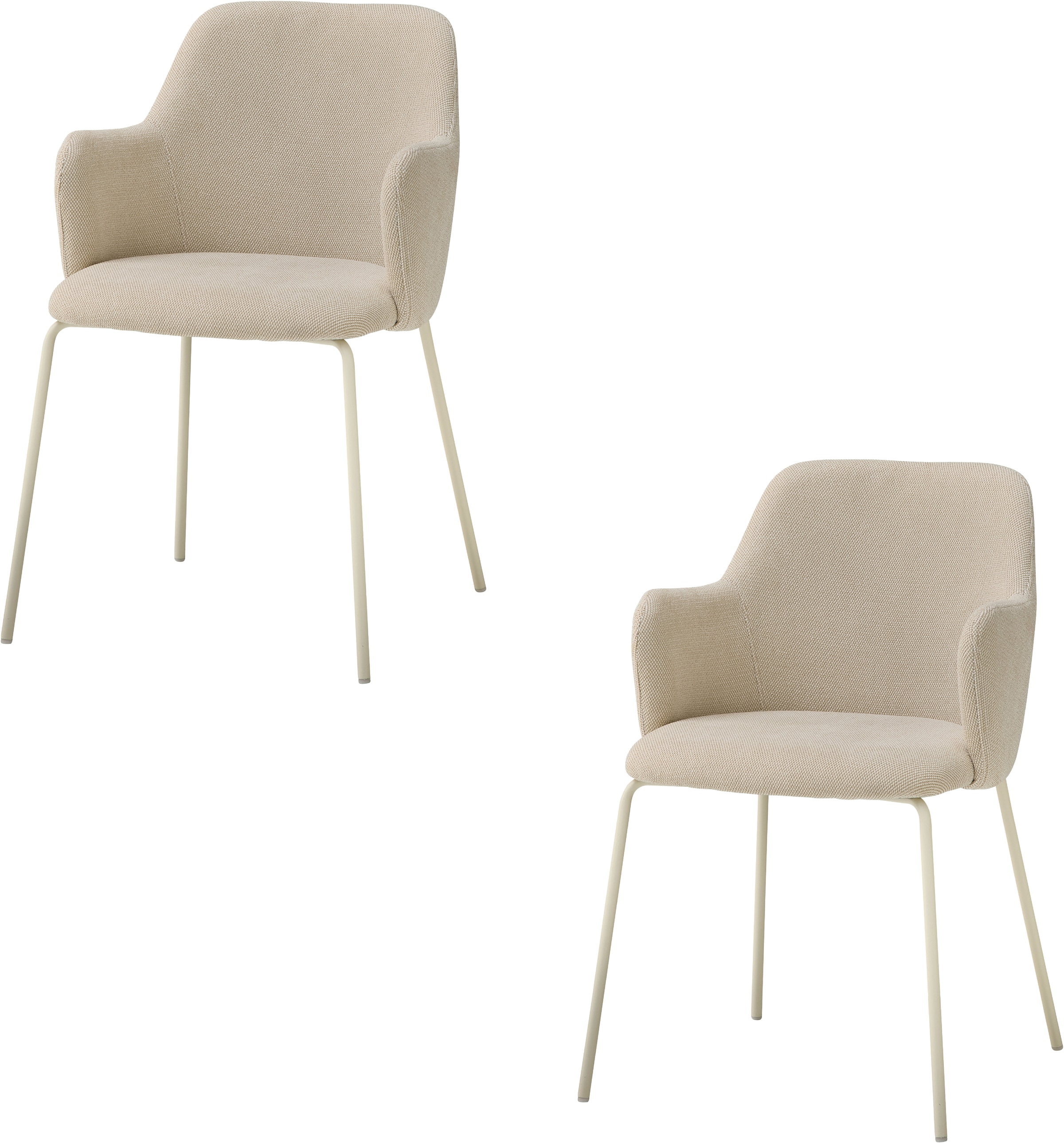 Stolkom Chaise avec accoudoirs »Lissi BxHxT 60x84x44 cm« (Ensemble) 2 cuislargeur 60 cm, structure métallique
