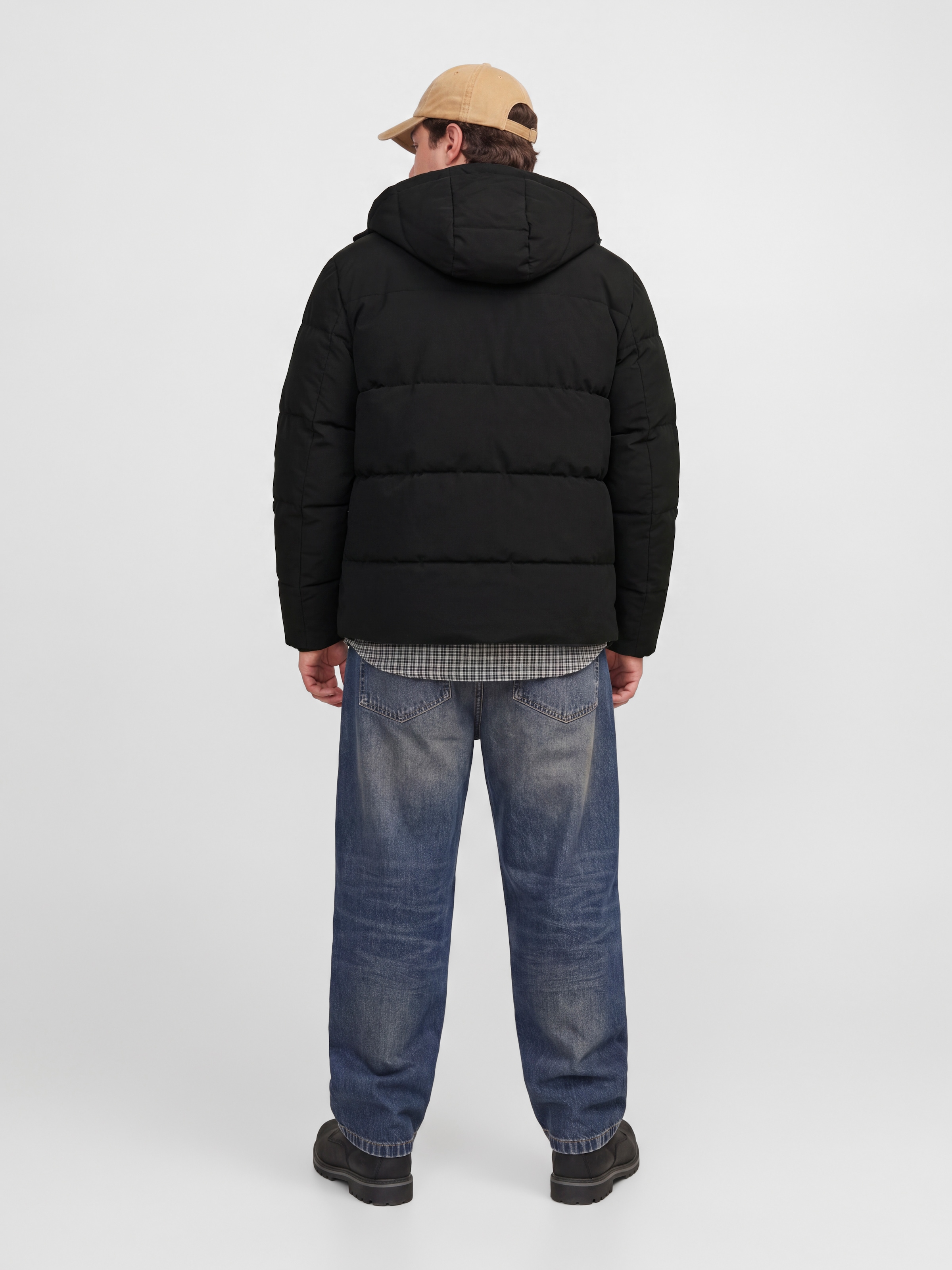 Jack & Jones PlusSize Steppjacke »JJEBECKS PUFFER SN PLS« mit Kapuze Kunstfaser, mit Steppung
