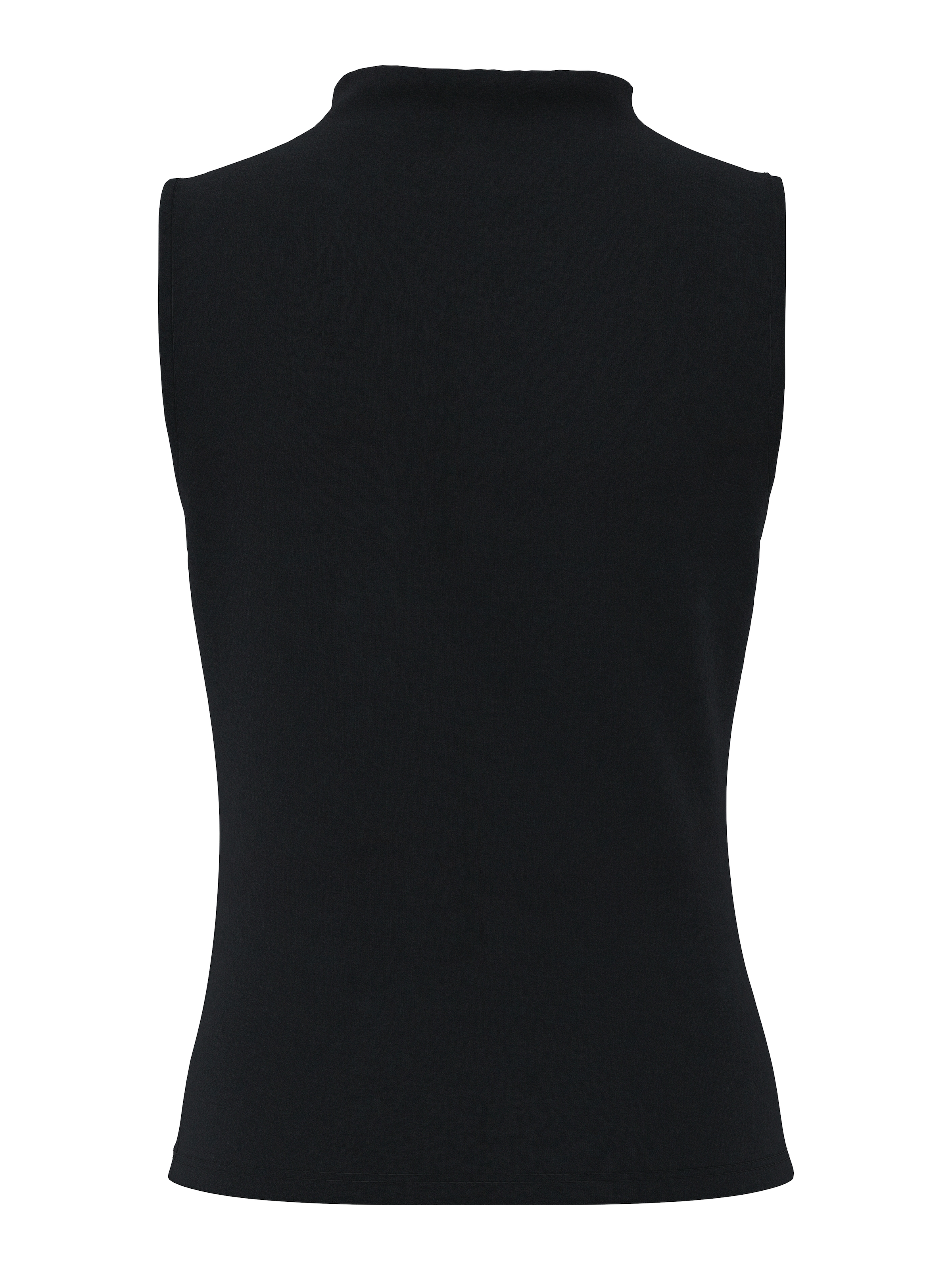 pieces T-shirt à col montant »PCMADISON SL DRAPED TOP NOOS BC« Materialmix, slim fit