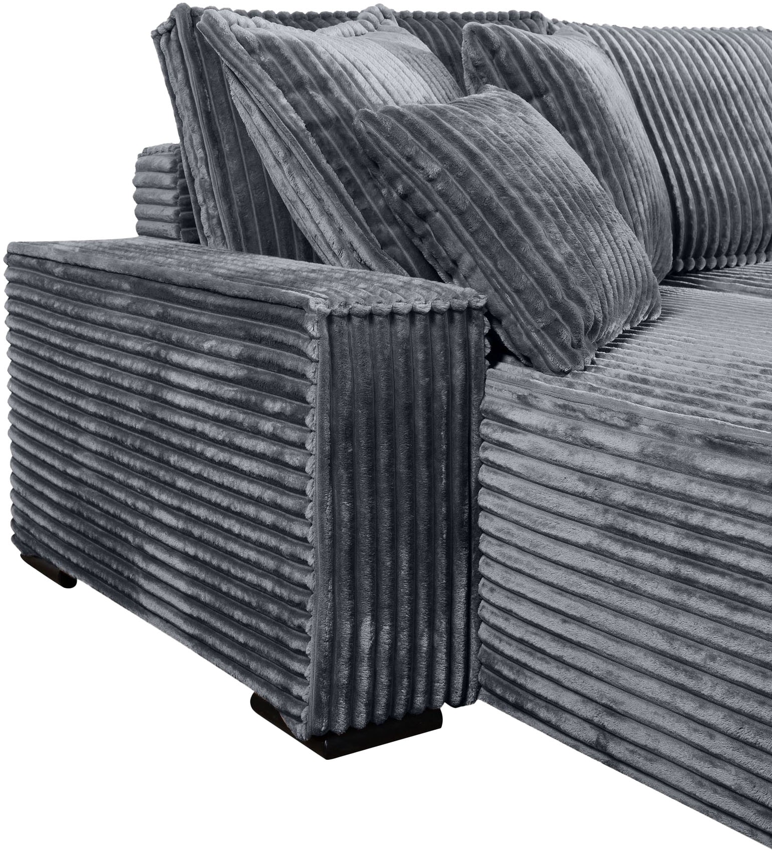 COLLECTION AB Paysage de salon »Manhattan U-Form, B: 313 cm, in Breit- oder Normalcord« Bettfunktion, Bettkasten & Zierkissen, Federkern