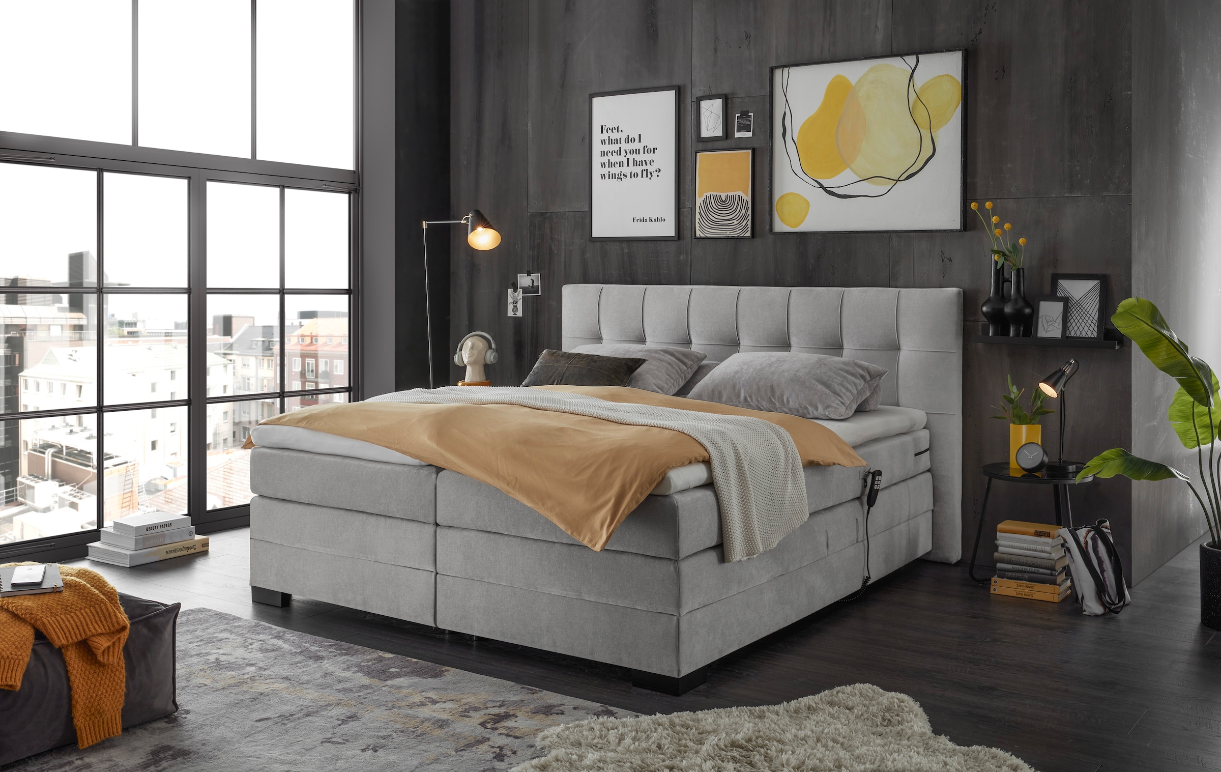 ED EXCITING DESIGN Lit boxspring »Talena« inkl. Motor und Topper