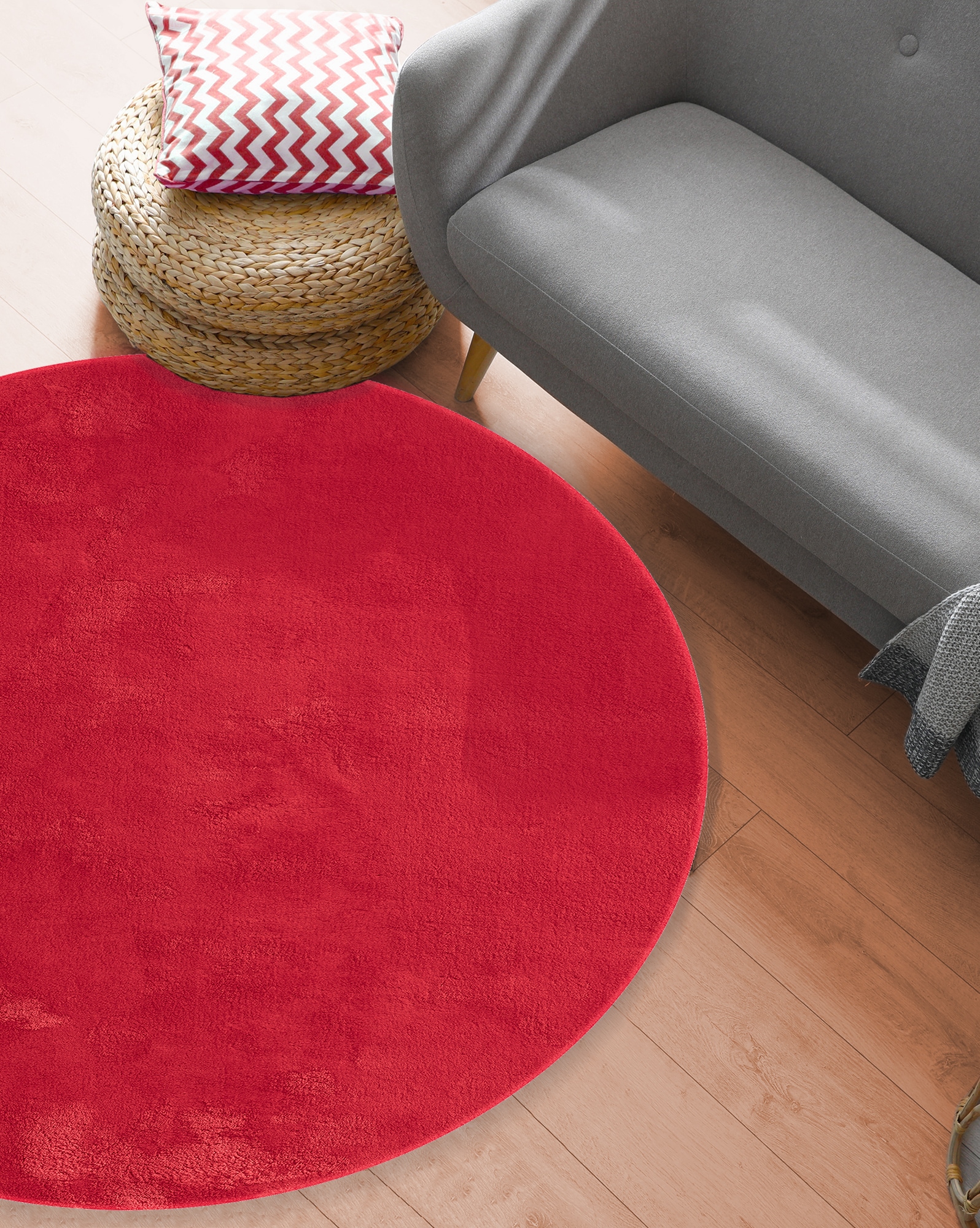 the carpet Teppich »Relax round« rund 16 mm Höhe waschbarer Wohnzimmer Teppich modern rutschfest