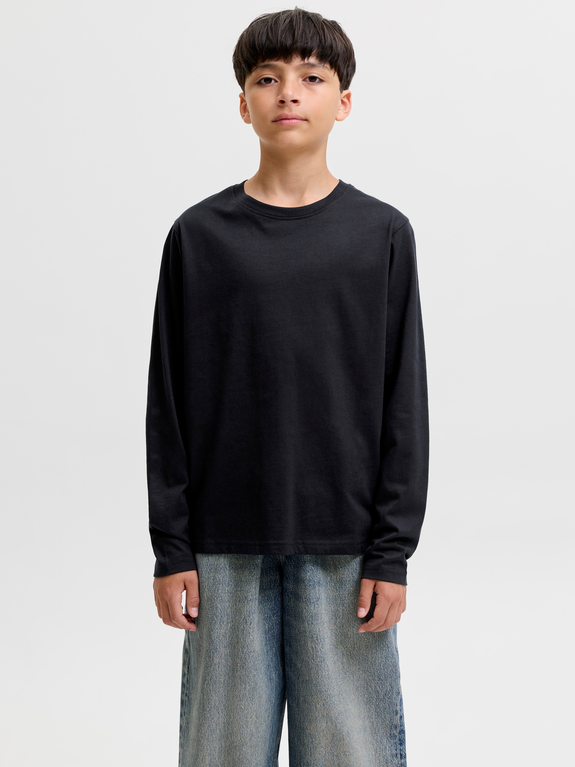 Jack & Jones Junior T-Shirt »JJEORGANIC RLX TEE LS O-NECK NOOS JNR« aus Baumwolle und Single Jersey, lockere Passform