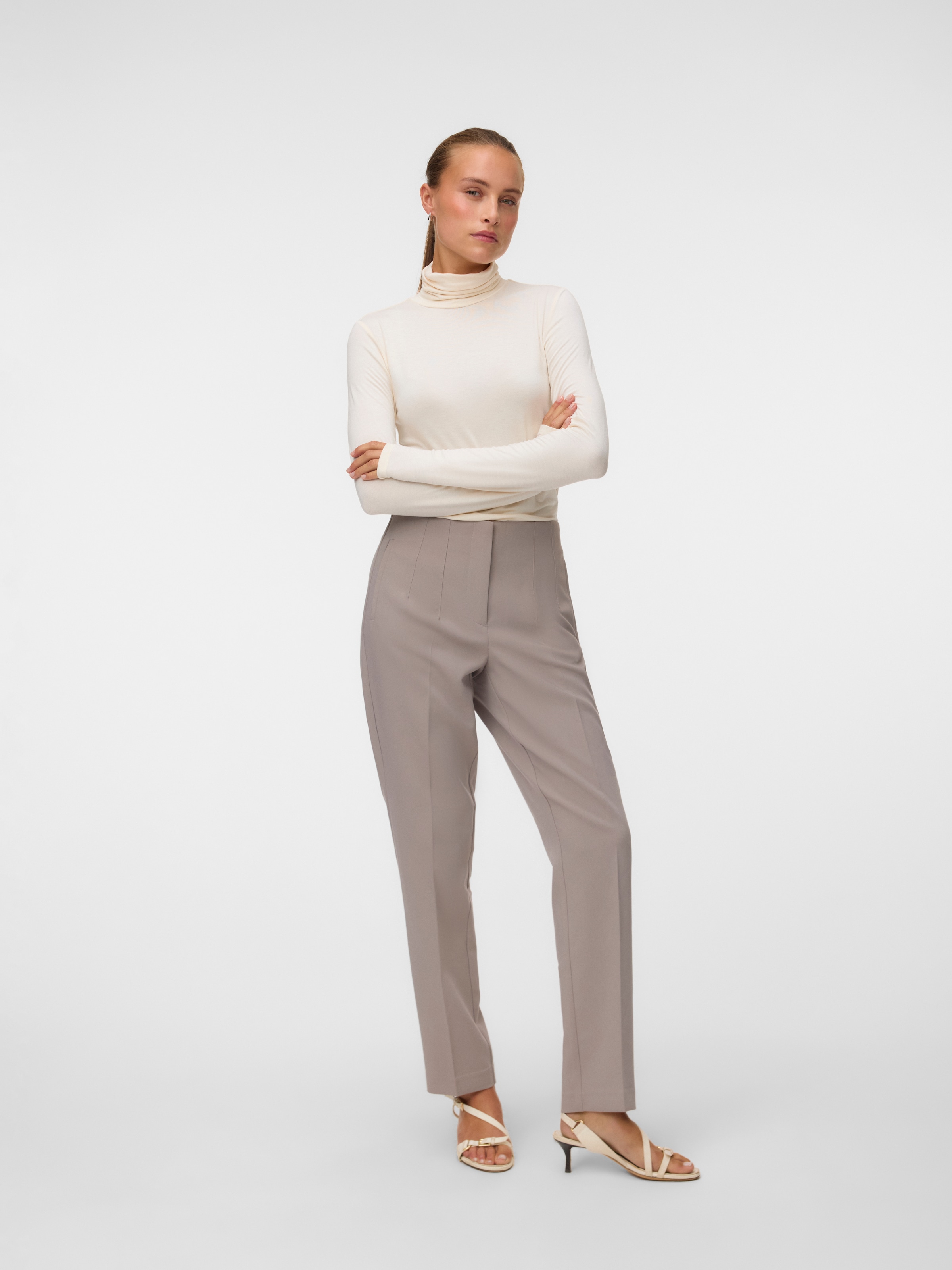 Vero Moda Anzughose »VMZOEY MW TAPERED PANT NOOS«  Materialmix