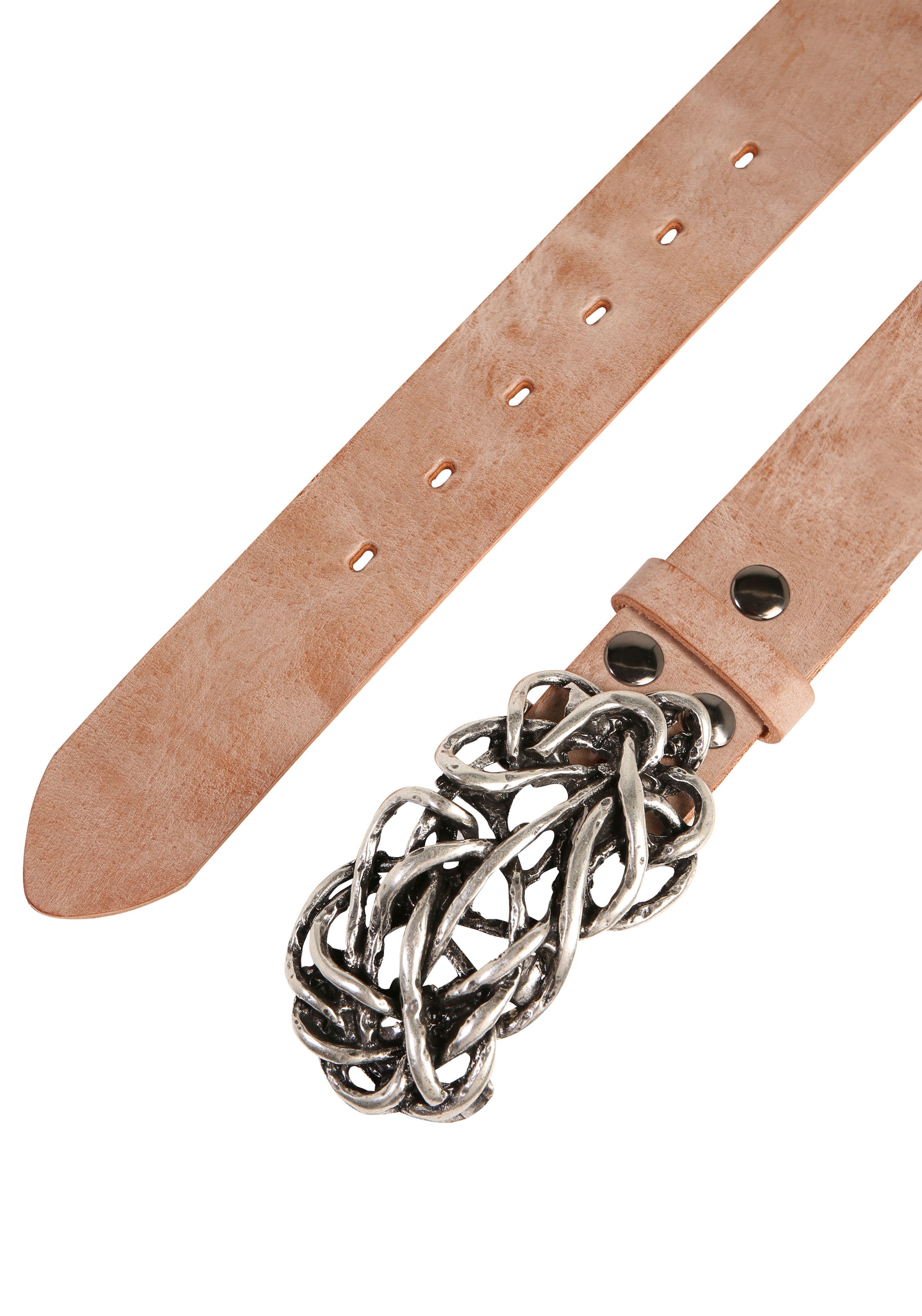 Rettungsring Gürtel Ledergürtel mit austauschbarer Schliesse »Strohknoten«