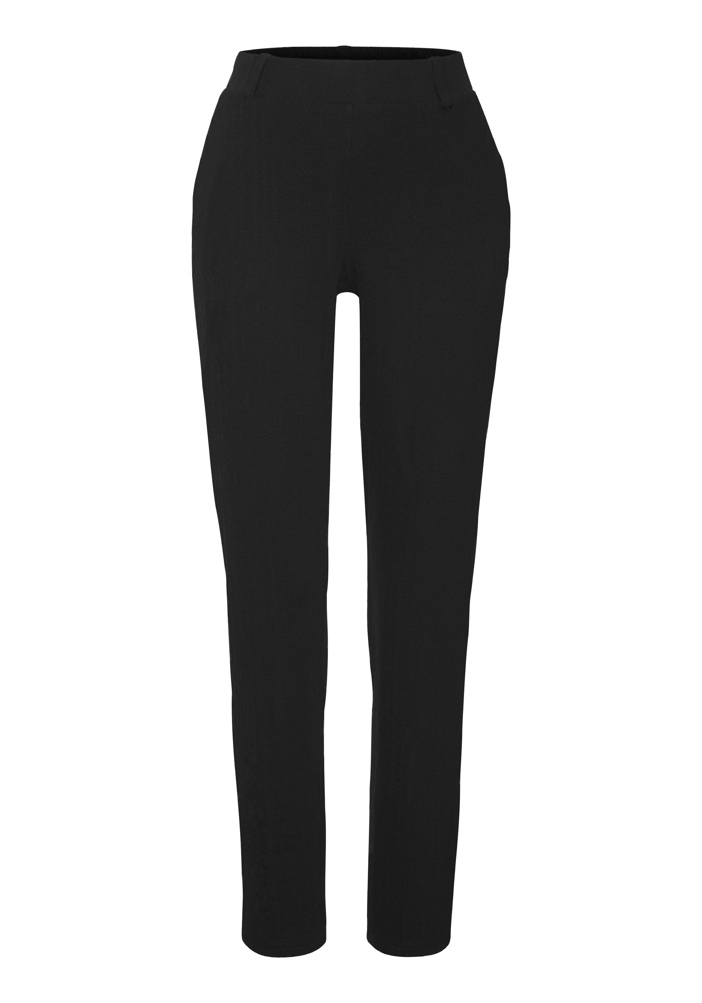 LASCANA Pantalon de jogging »klassische schmale Form«  mit Jacquard Strickmuster oder uni schwarz
