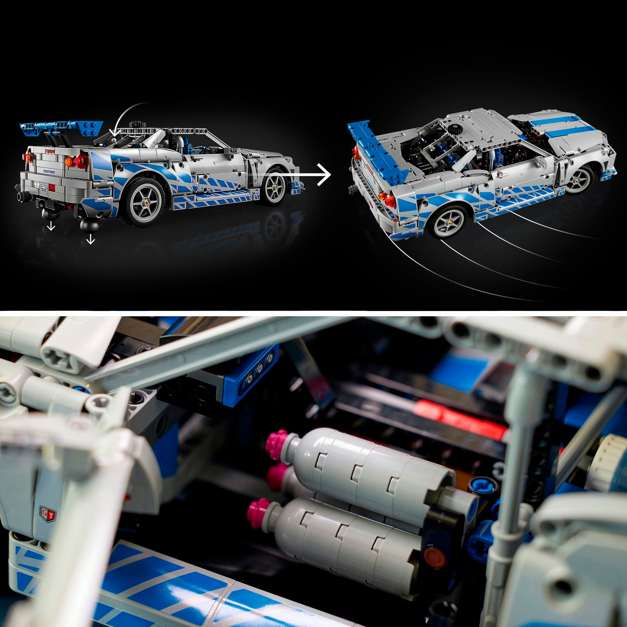 LEGO® Konstruktionsspielsteine »2 Fast 2 Furious Nissan Skyline GT-R (R34) Flitzer (42210)« LEGO Technic; Made in Europe