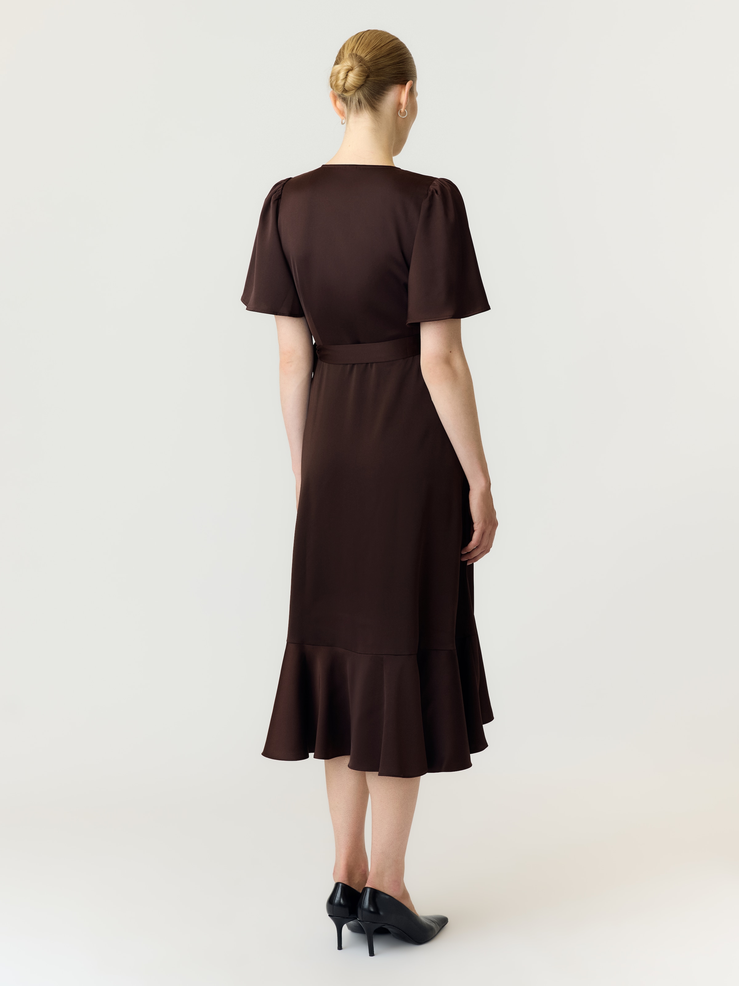 Y.A.S Wickelkleid »YASTHEA 2/4 MIDI WRAP DRESS S. NOOS« Materialmix, regular fit