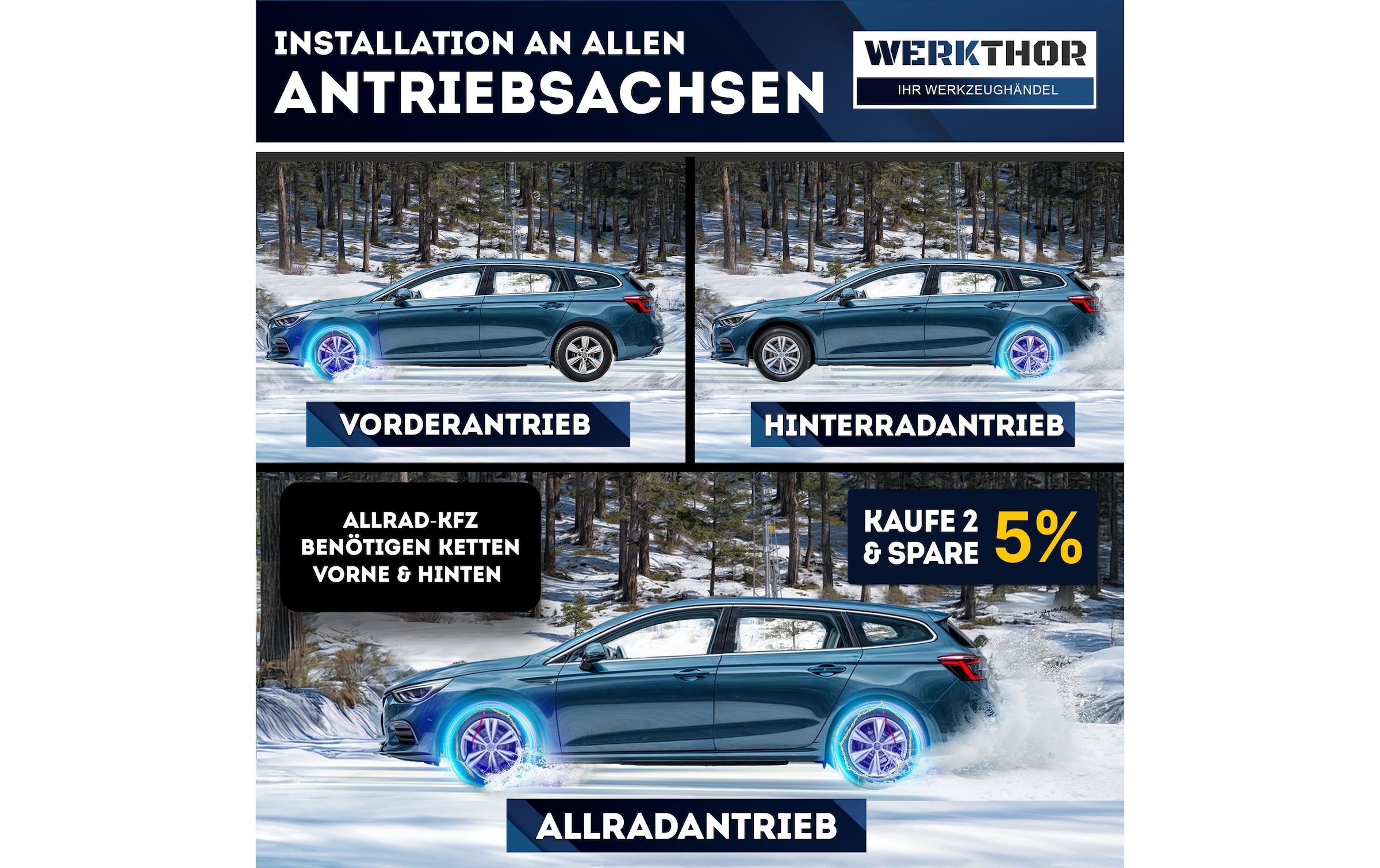   Schneeketten »Werkthor 2er Set WT 80 2er Set«