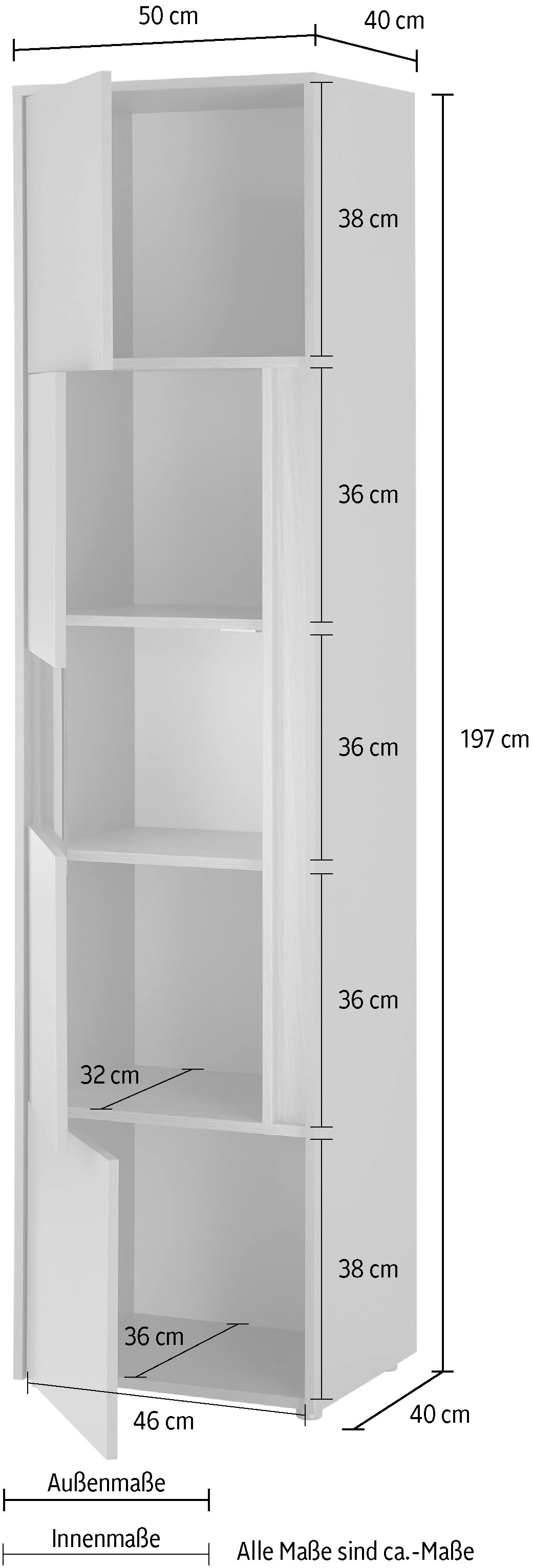 Home affaire Vitrines »City/Giron, moderner Hochschrank, Glasvitrine« zeitlos, modern, ausreichend Stauraum, vielseitig einsetzbar