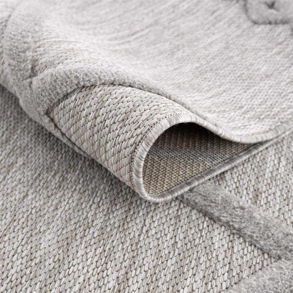 Carpet City Teppich »In-& Outdoorteppich Santorini 58578, 3D-Effekt, Raute-Optik« rechteckig 5 mm Höhe Wetterfest & UV-beständig für Terrasse, Balkon, Küche, Flur