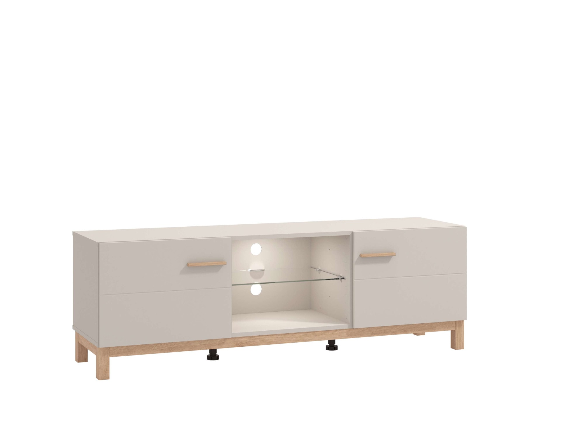 Home affaire Banc TV »Essex, TV-Board, TV-Kommode, TV-Schrank, TV-Unterschrank, TV-Möbel« Elegantes Lowboard (154 cm) in Kaschmir mit viel Stauraum