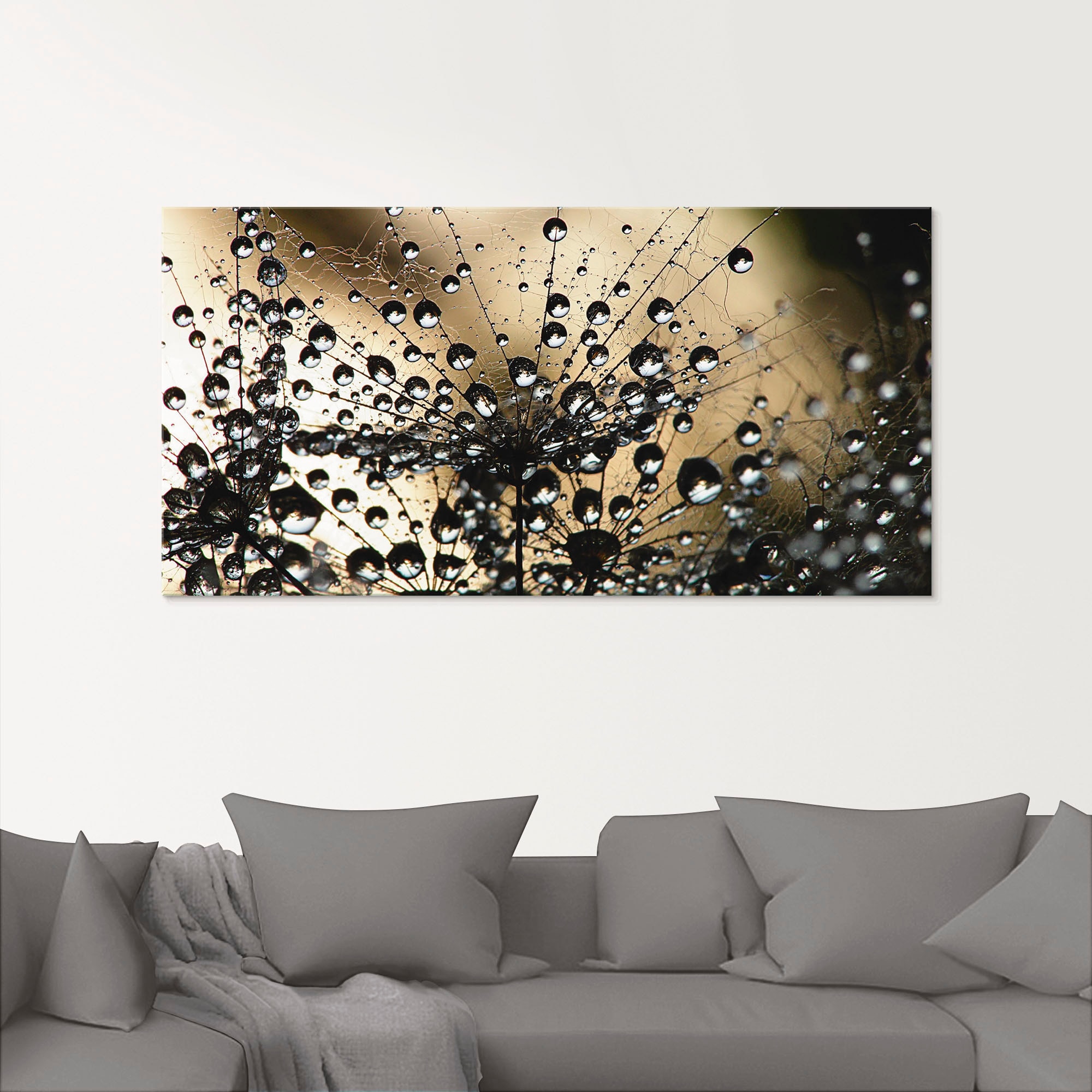 Artland Tableau en verre »Nasser Löwenzahn« 1 cuis tlg. in verschiedenen Grössen