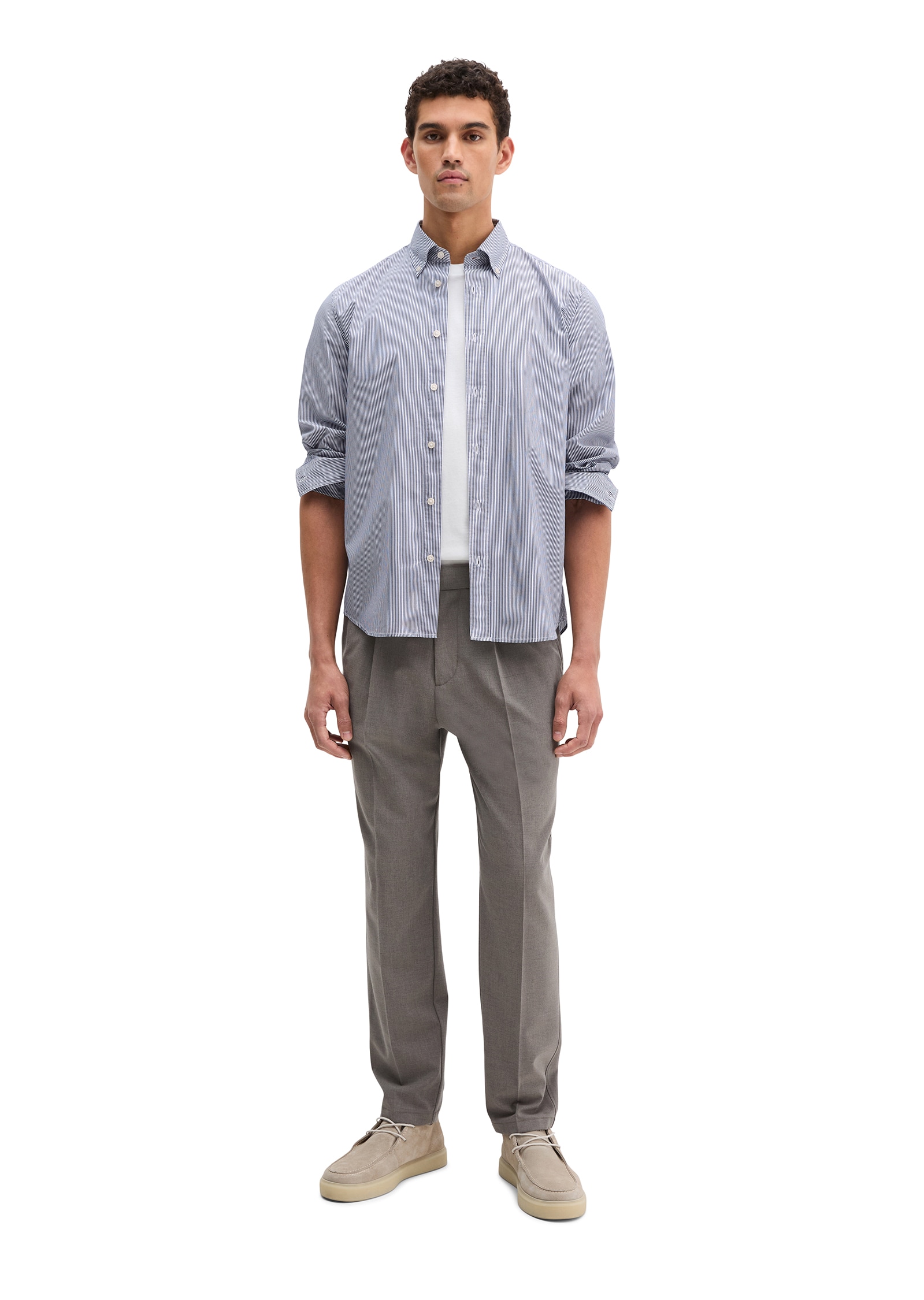 Marc O'Polo Chemise à rayures regular Fit, Bio-Baumwolle, Button-down-Kragen