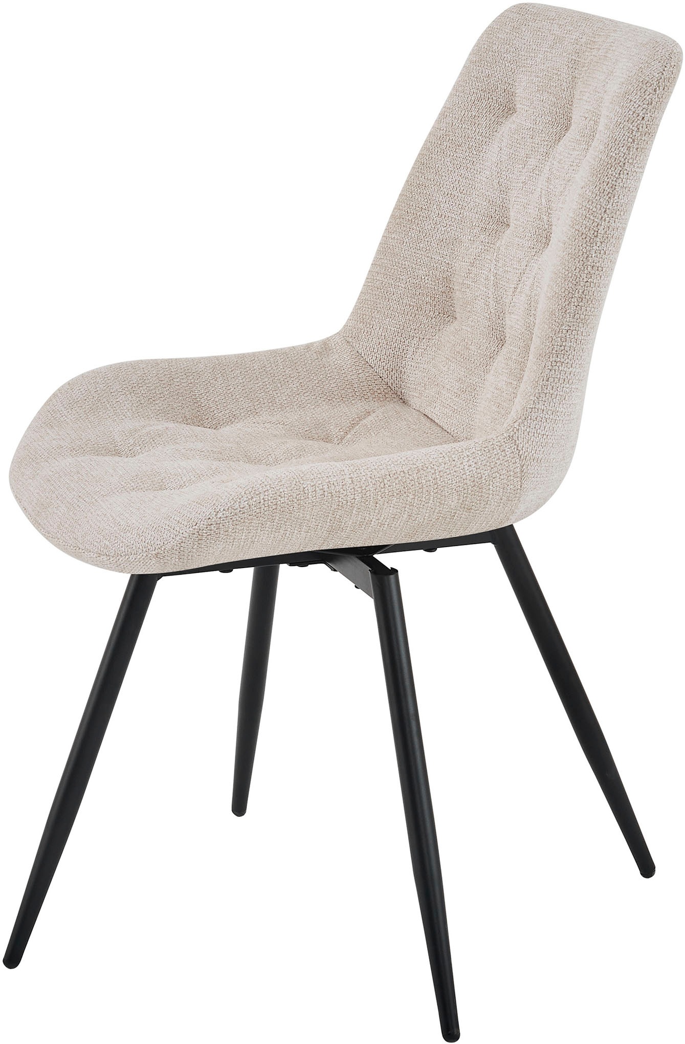 byLIVING Chaise de salle à manger »Aragon« (Ensemble) 2 cuischaise pivotante à 360 degrés, revêtement en tissu tissé de qualité avec matelassage