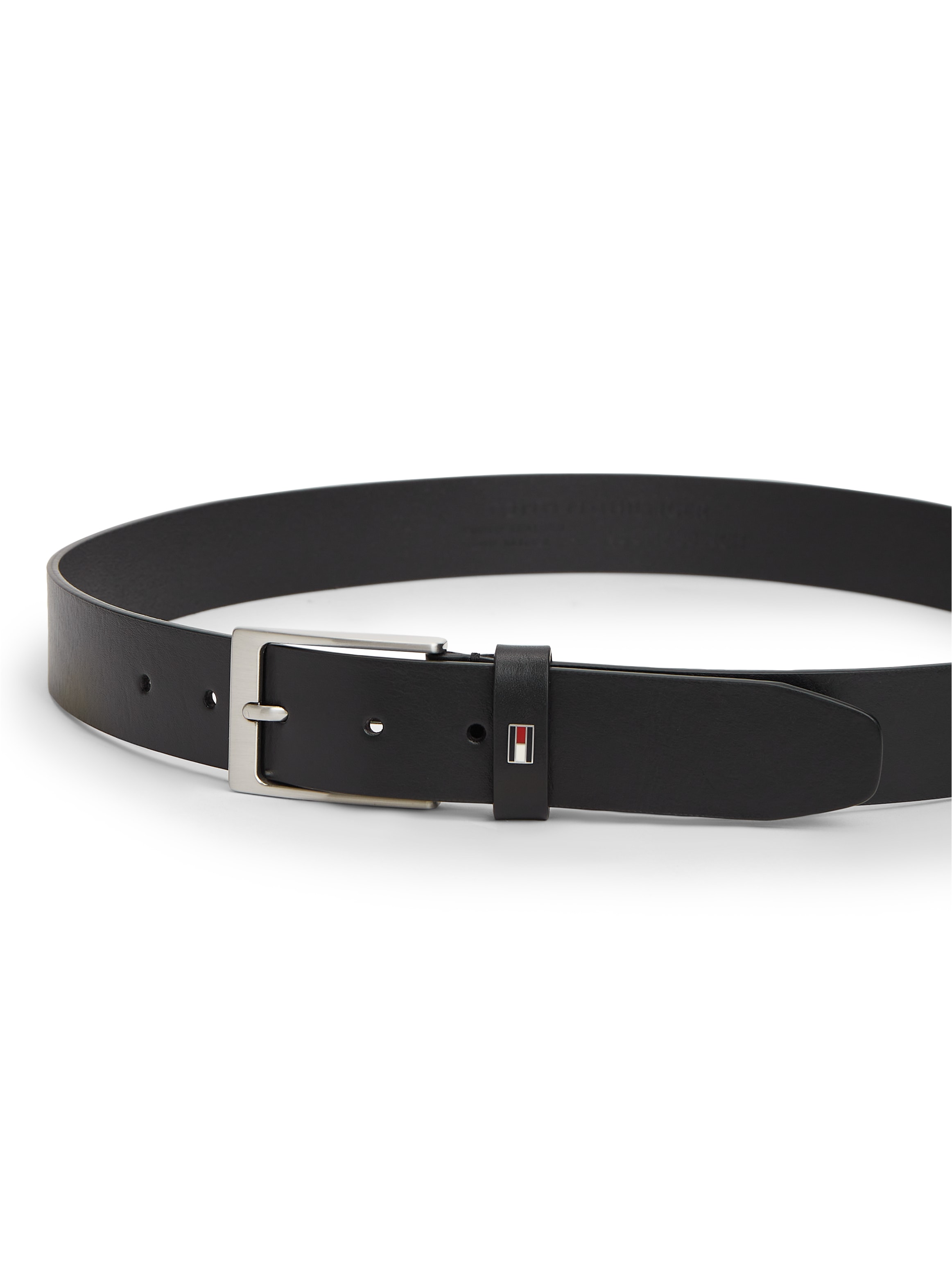 Tommy Hilfiger Ceinture en cuir »LAYTON 3.5 ADJ« avec pin's de label