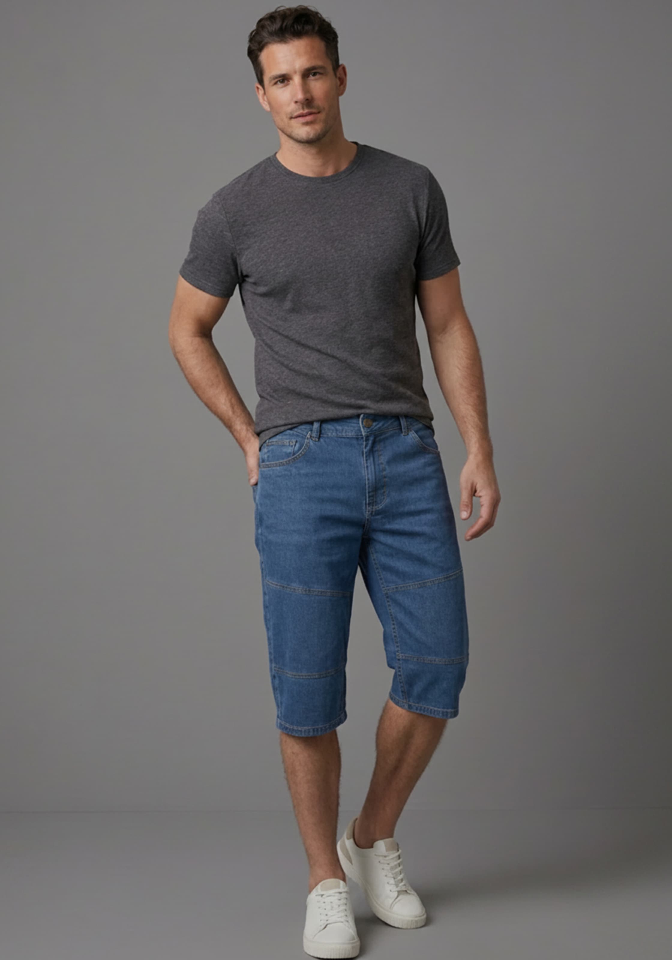 Arizona Bermuda en jean Regular Fit, gerade geschnittenes Bein, niedrige Leibhöhe