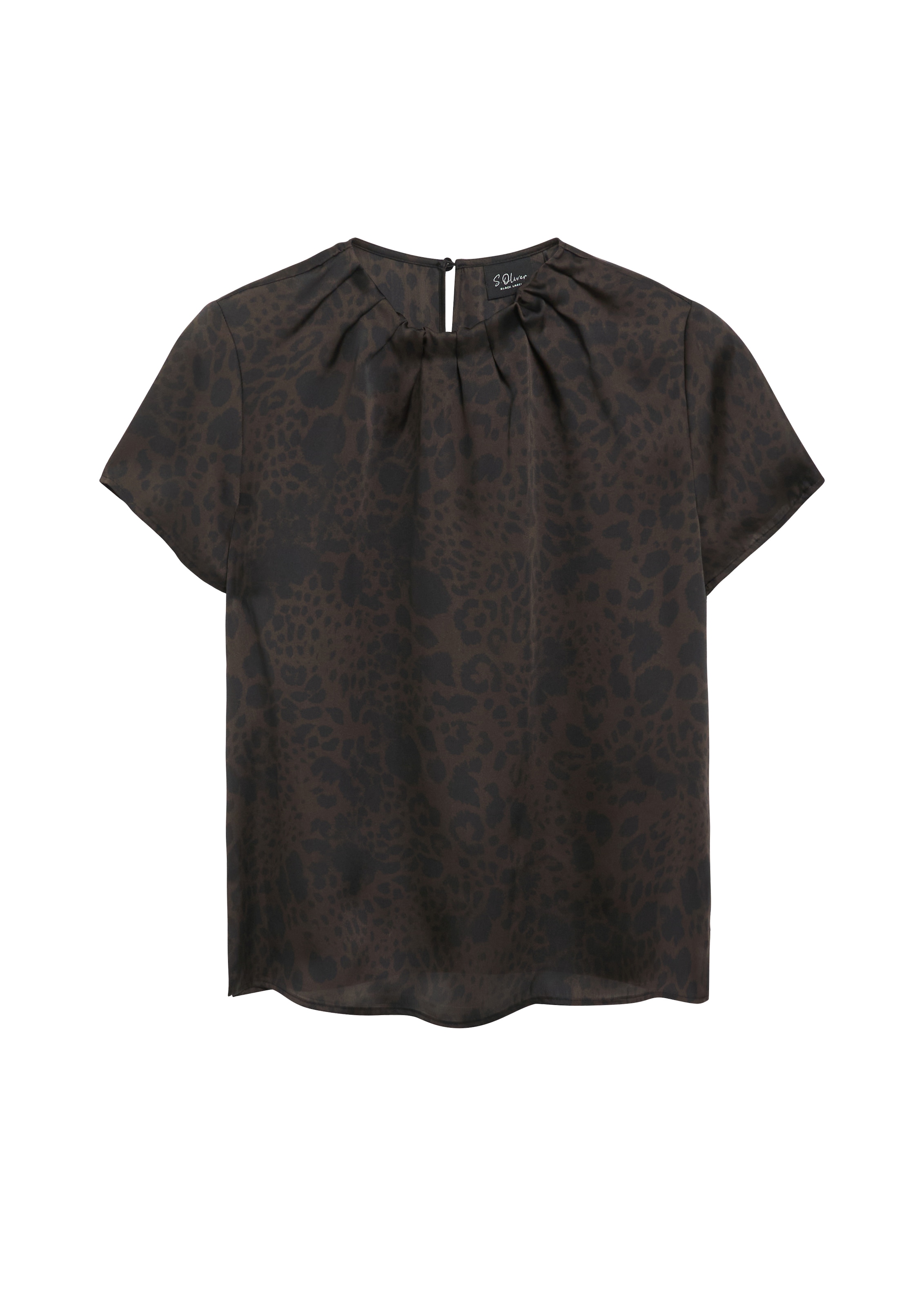 s.Oliver BLACK LABEL Blouse à manches courtes blouse d'été avec imprimé animal