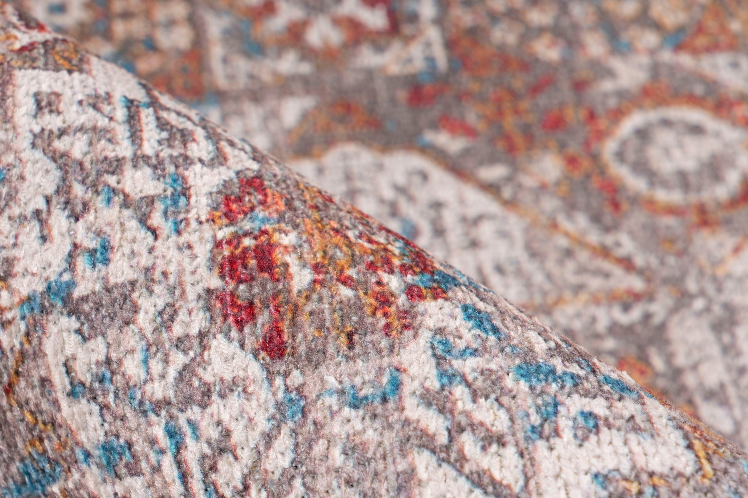 me gusta Teppich »Faye 125« rechteckig 6 mm Höhe Flachgewebe, gedrucktes Motiv, Wohnzimmer, Esszimmer