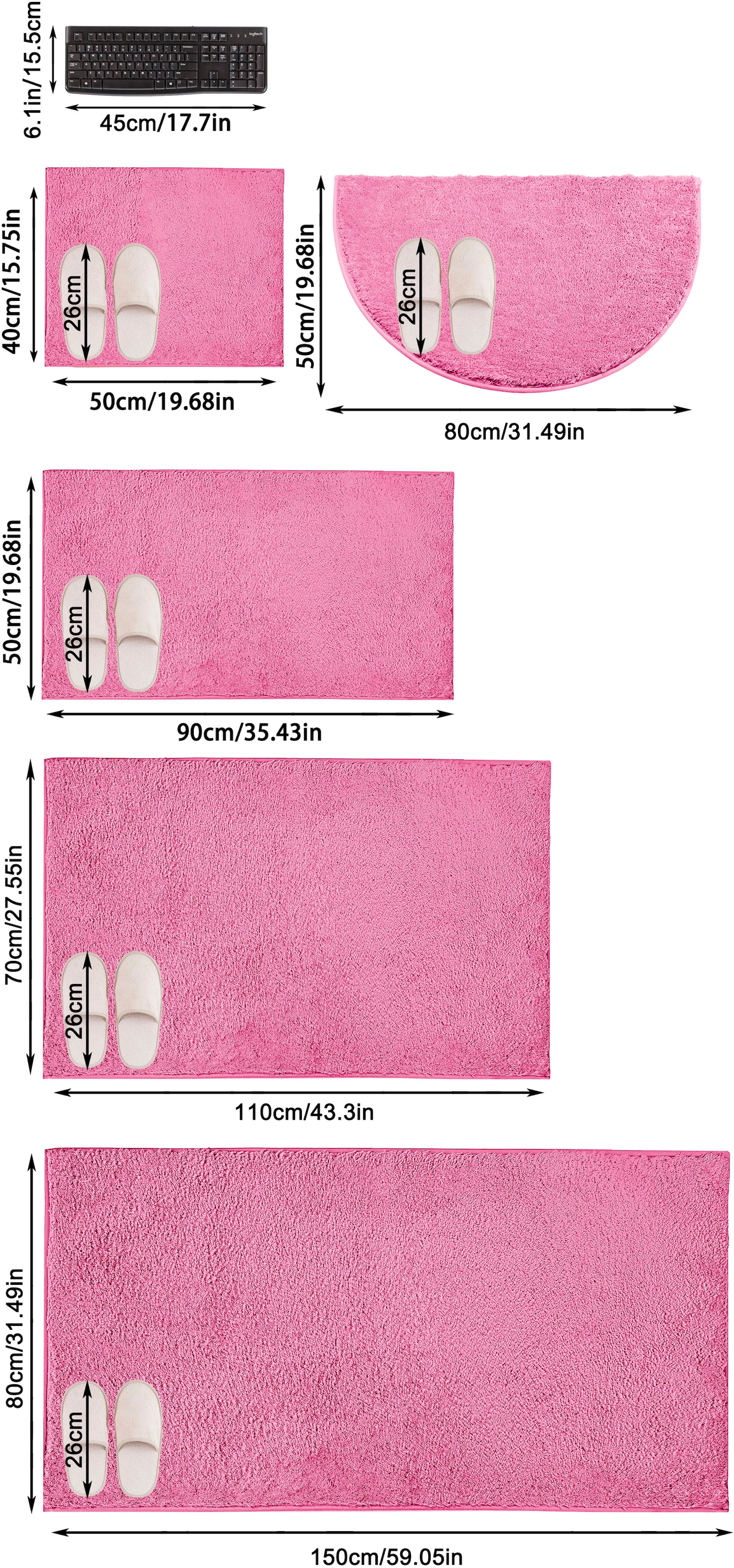 my home Badematte »Juna, Badteppich« Höhe 15 mm rutschhemmend beschichtet fussbodenheizungsgeeignet | strapazierfähig besonders weich, Badematten, unifarben