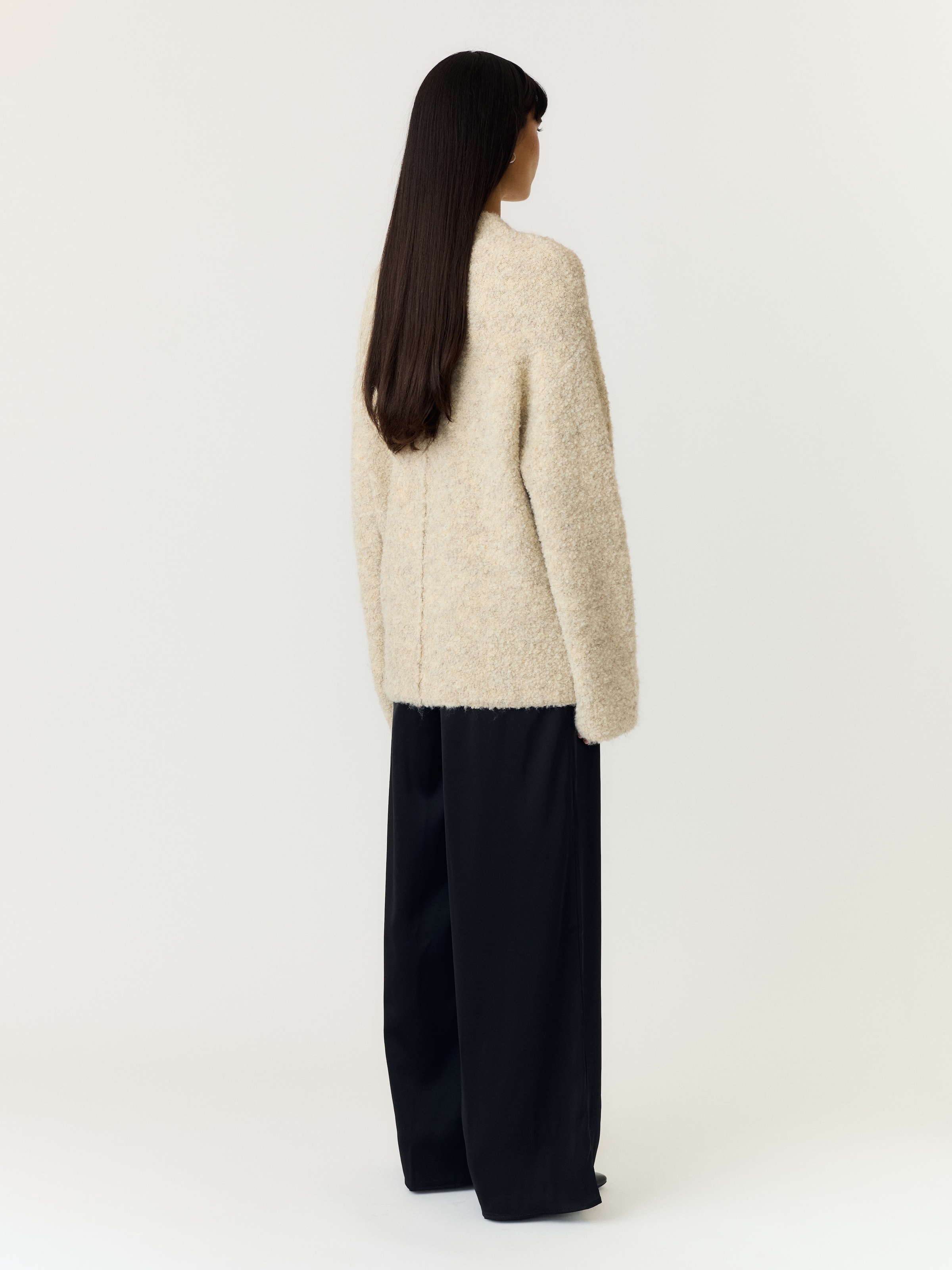 Y.A.S Pull à col montant »YASPLIRA LS HIGH NECK PULLOVER NOOS« Materialmix mit Wolle