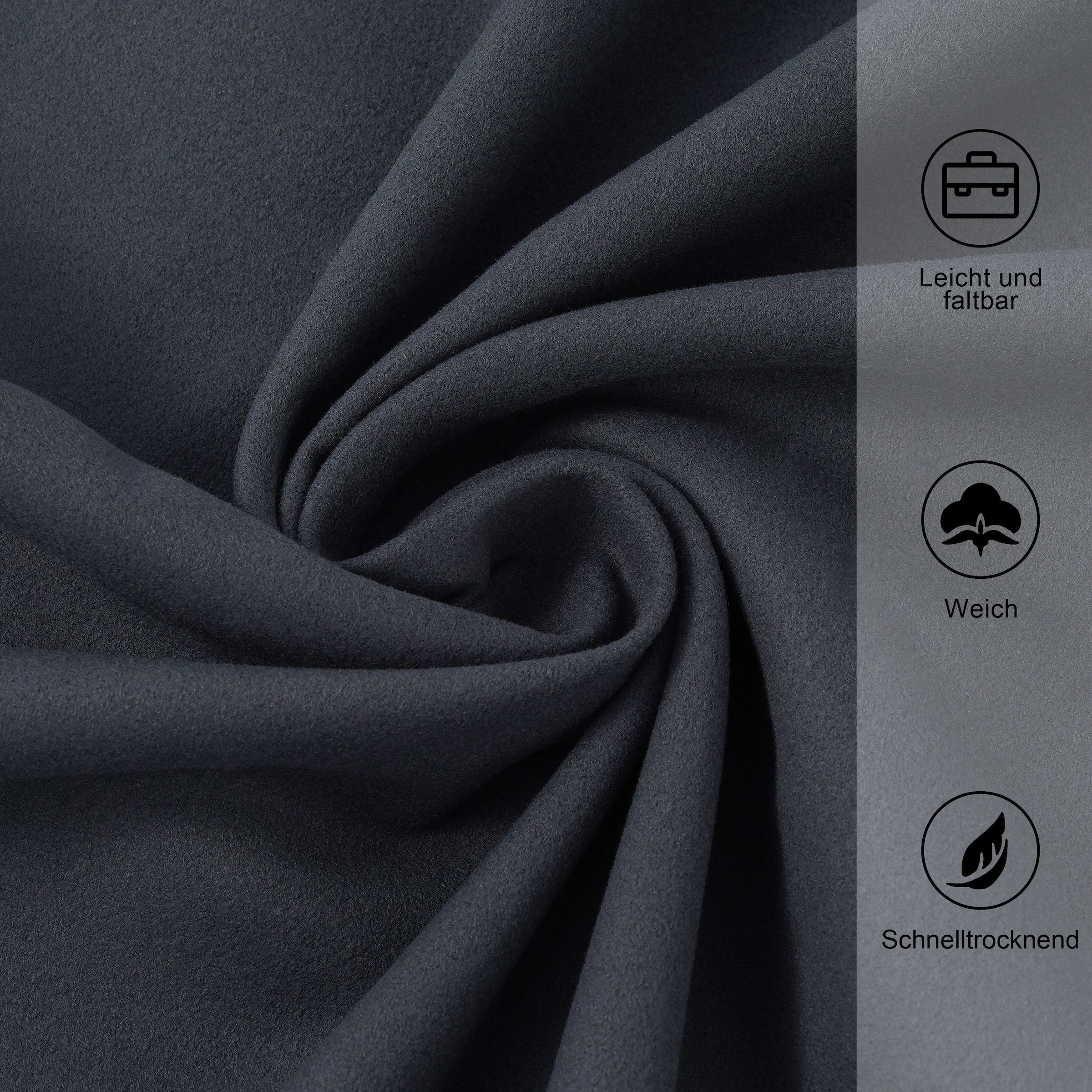 GOODproduct Handtücher »Leoa, diverse Grössen, Sporthandtuch, Reisehandtuch, Strandtuch« sehr leicht, kompakt, schnelltrocknend, Mikrofaser mit Kontrastnaht