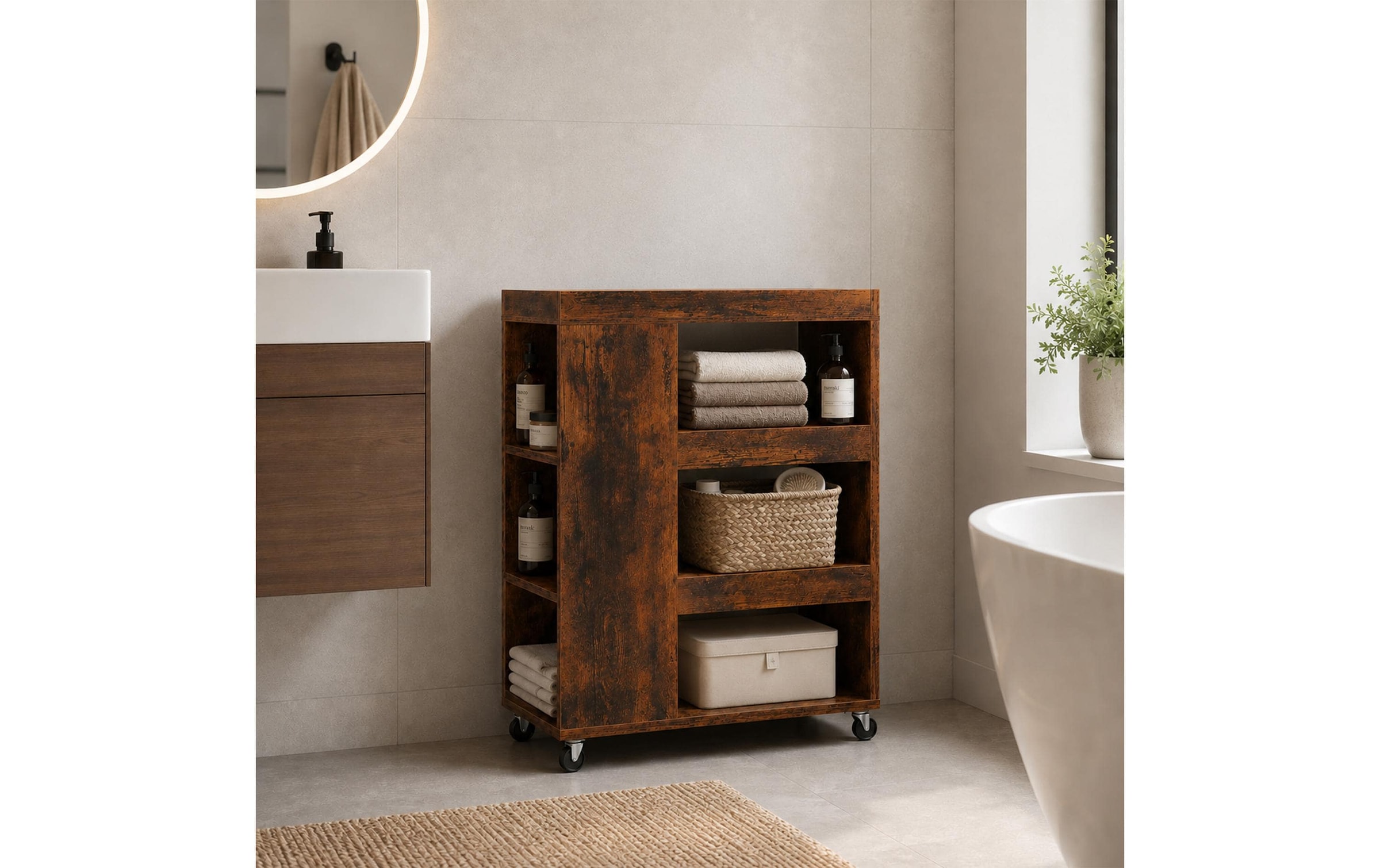 relaxdays Chariot d'appoint »Nischenordnungswagen 18 x 85 x 60 cm«