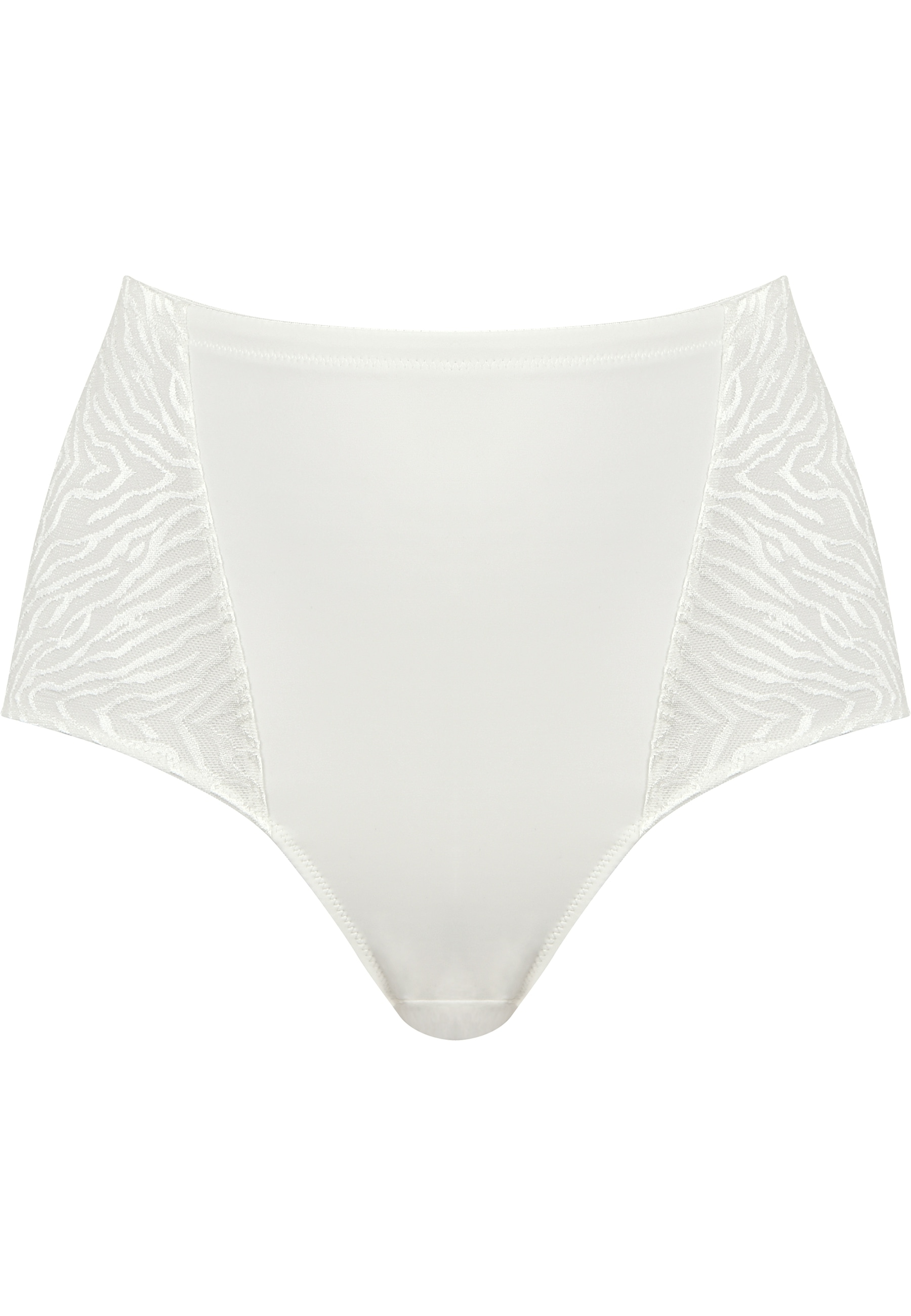 Naturana Culotte haute empiècements latéraux en dentelle zébrée ton sur ton