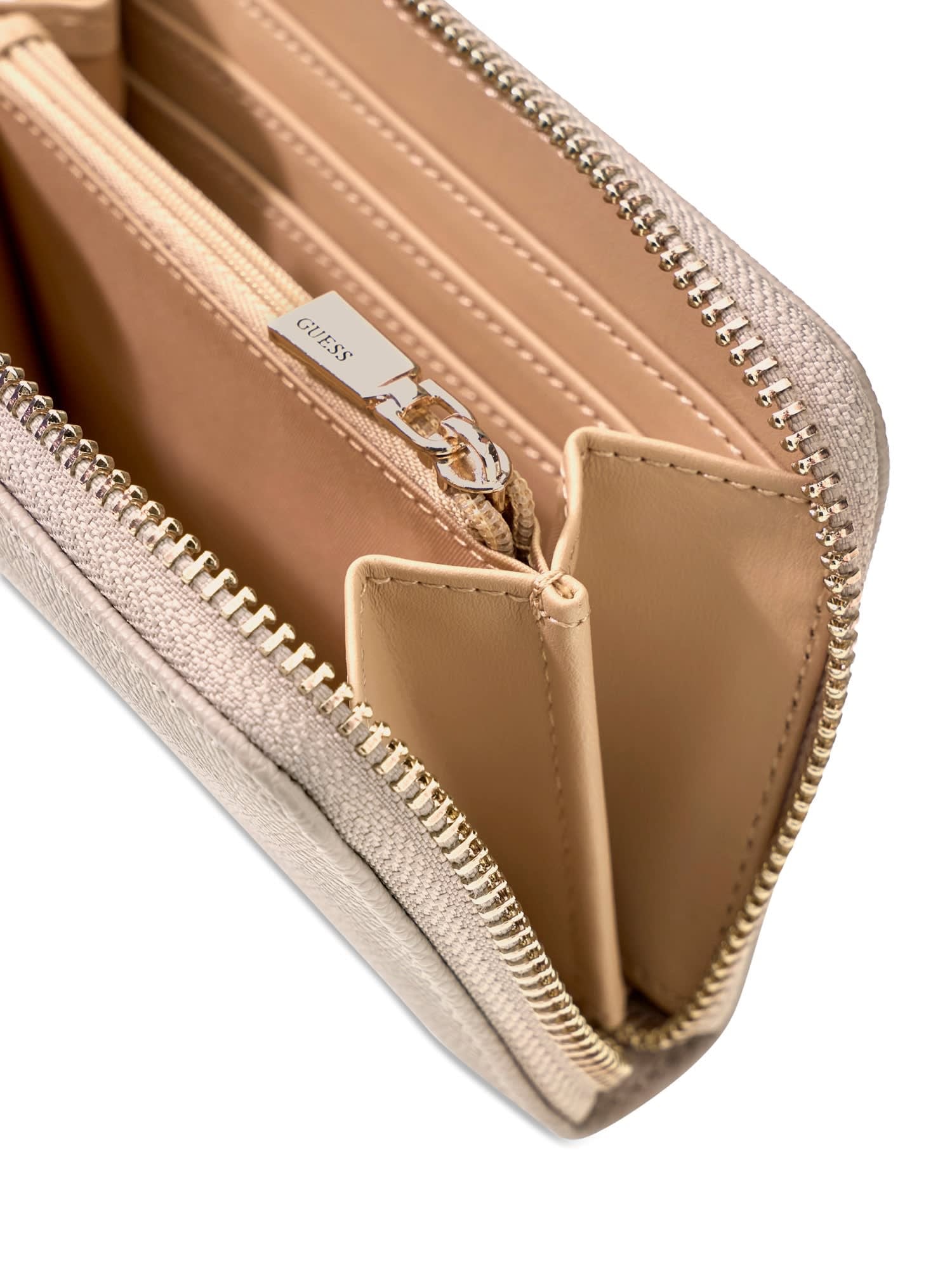 Guess Porte-monnaie »AMORETTE SLG MED ZIP AROUND« Damen Portemonnaie, Geldbeutel mit umlaufendem Reissverschluss