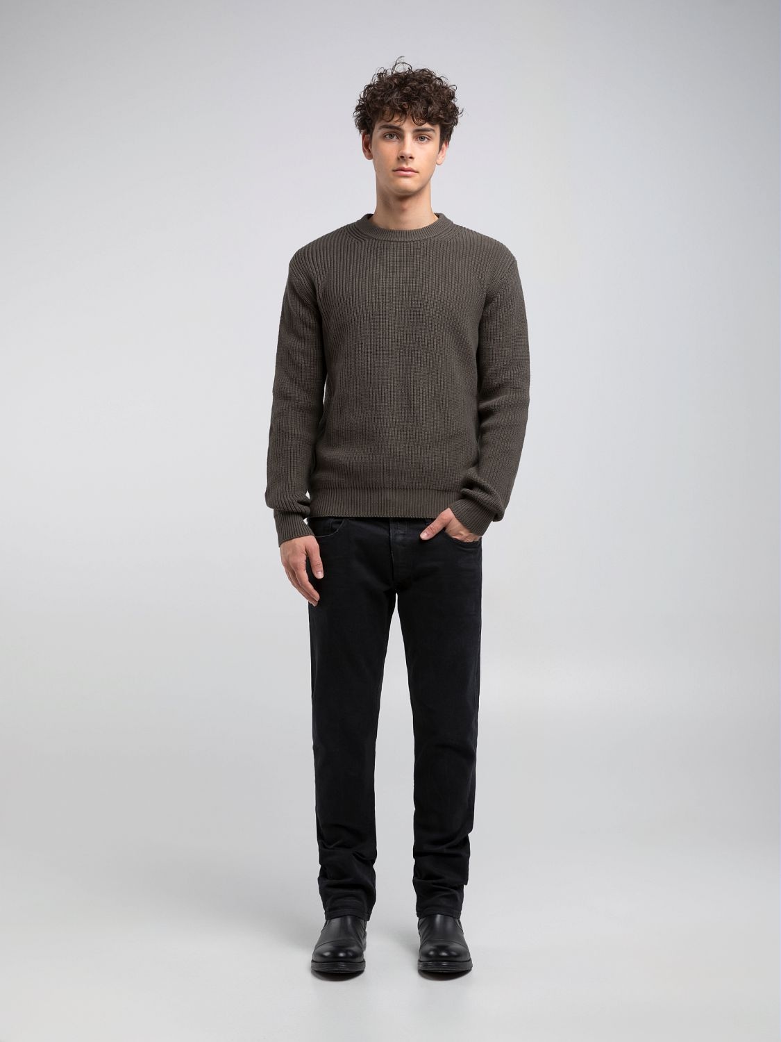 Replay Strickpullover mit Rundhals